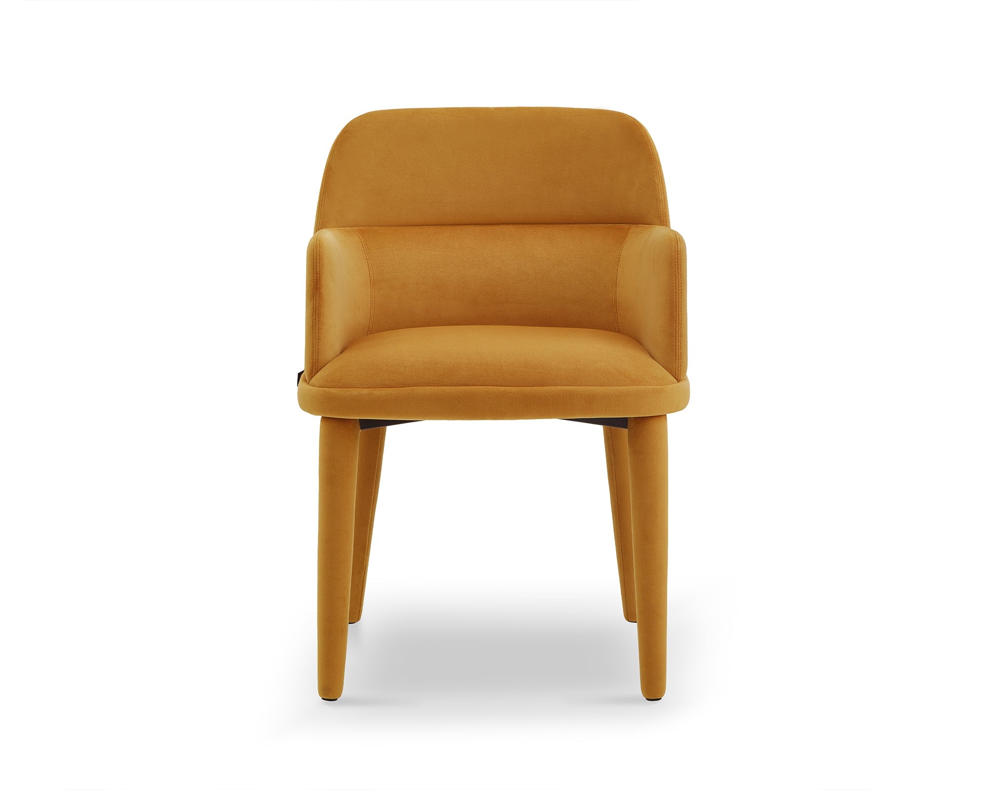 Diva Dining Chair with Arms - Megan Mustard