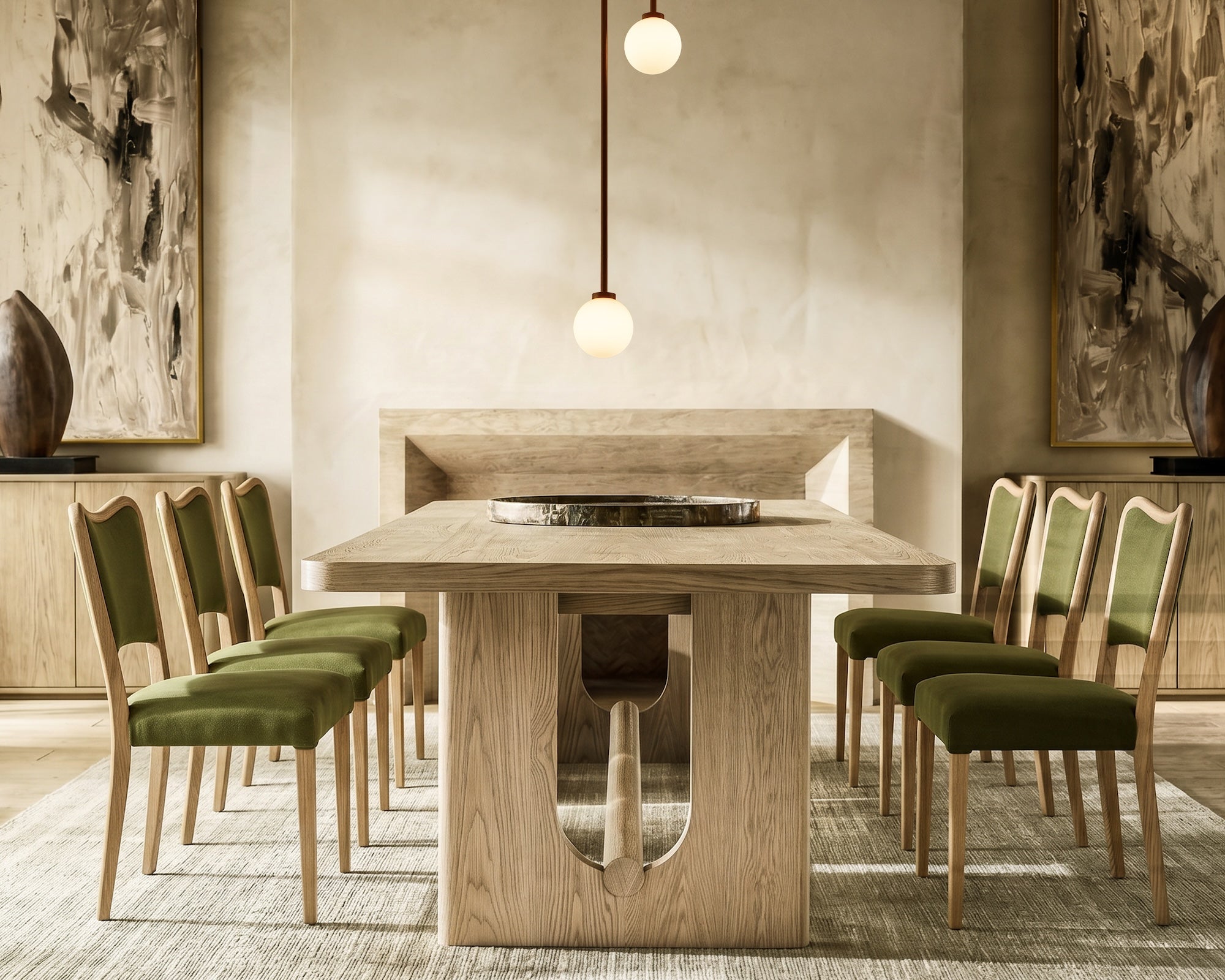 Adelaide Dining Chair - Kaster II Olive & Brushed Natural Wood