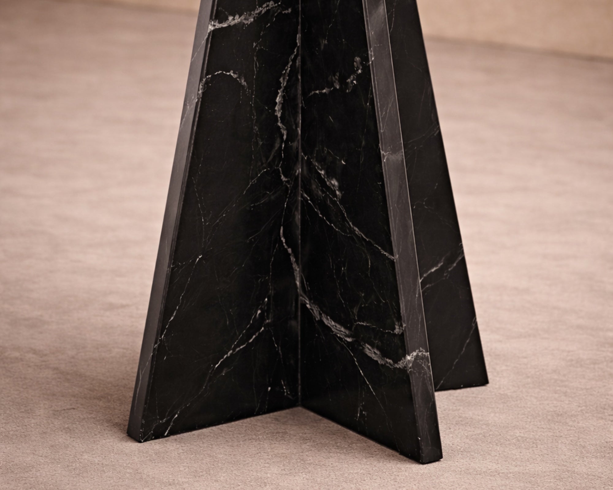 Rodes Side Table - Black Fantasy Marble