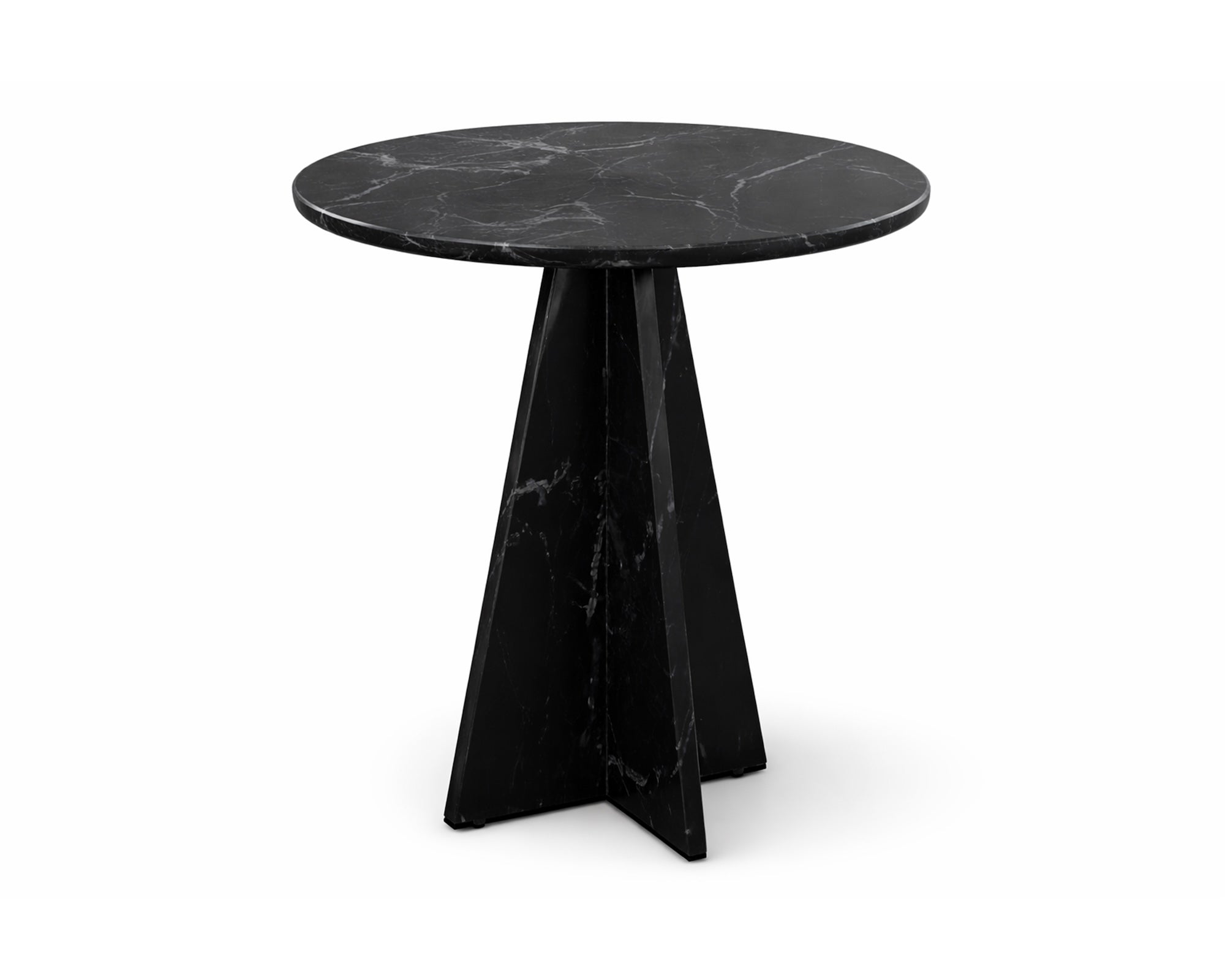 Rodes Side Table - Black Fantasy Marble