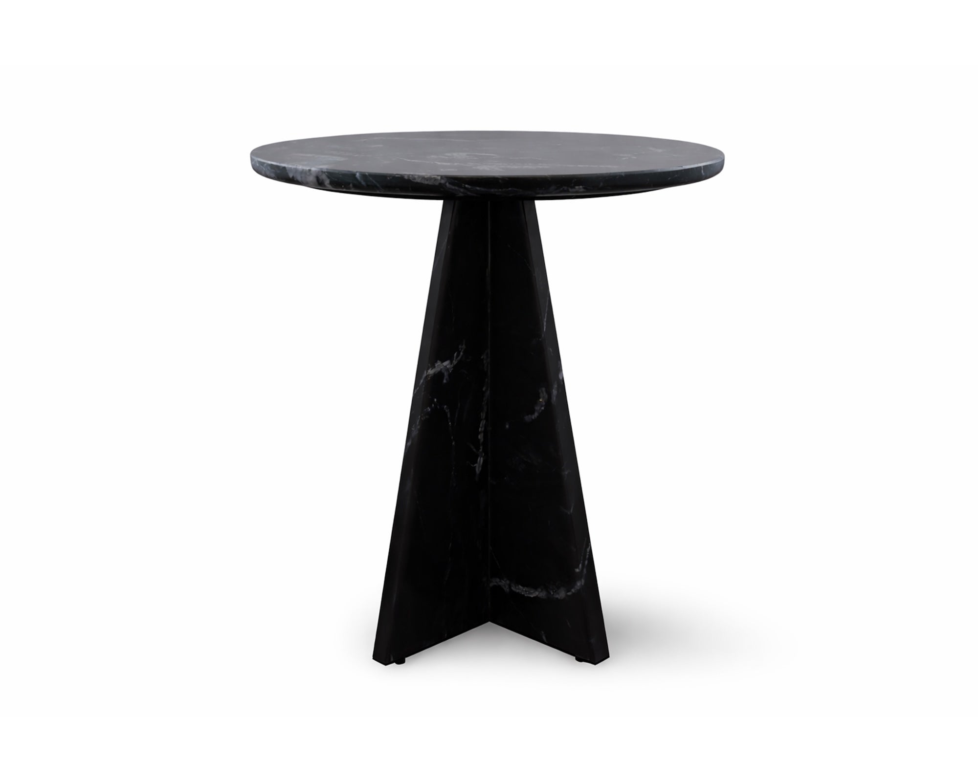 Rodes Side Table - Black Fantasy Marble