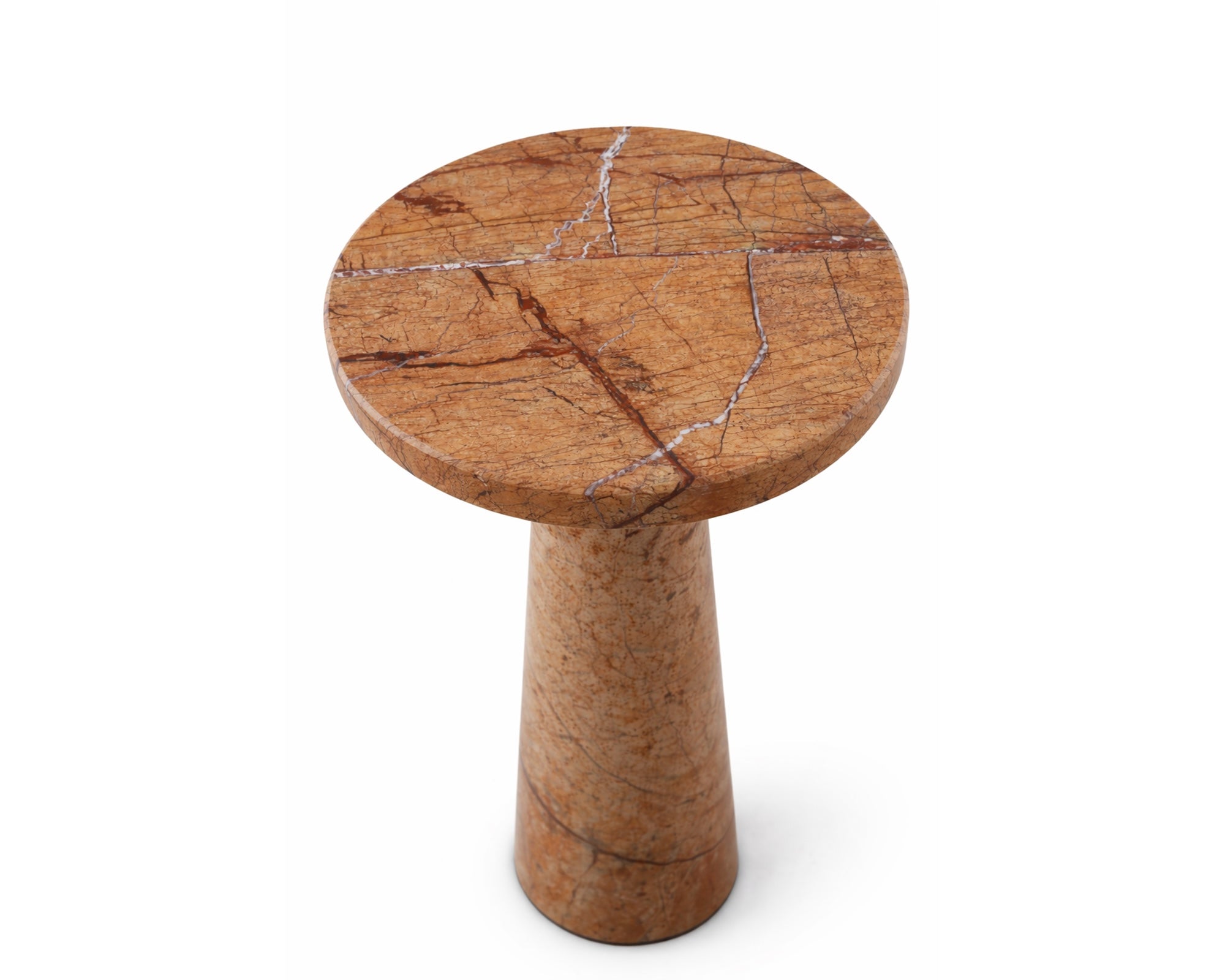 Hermes Side Table - Brown Marble