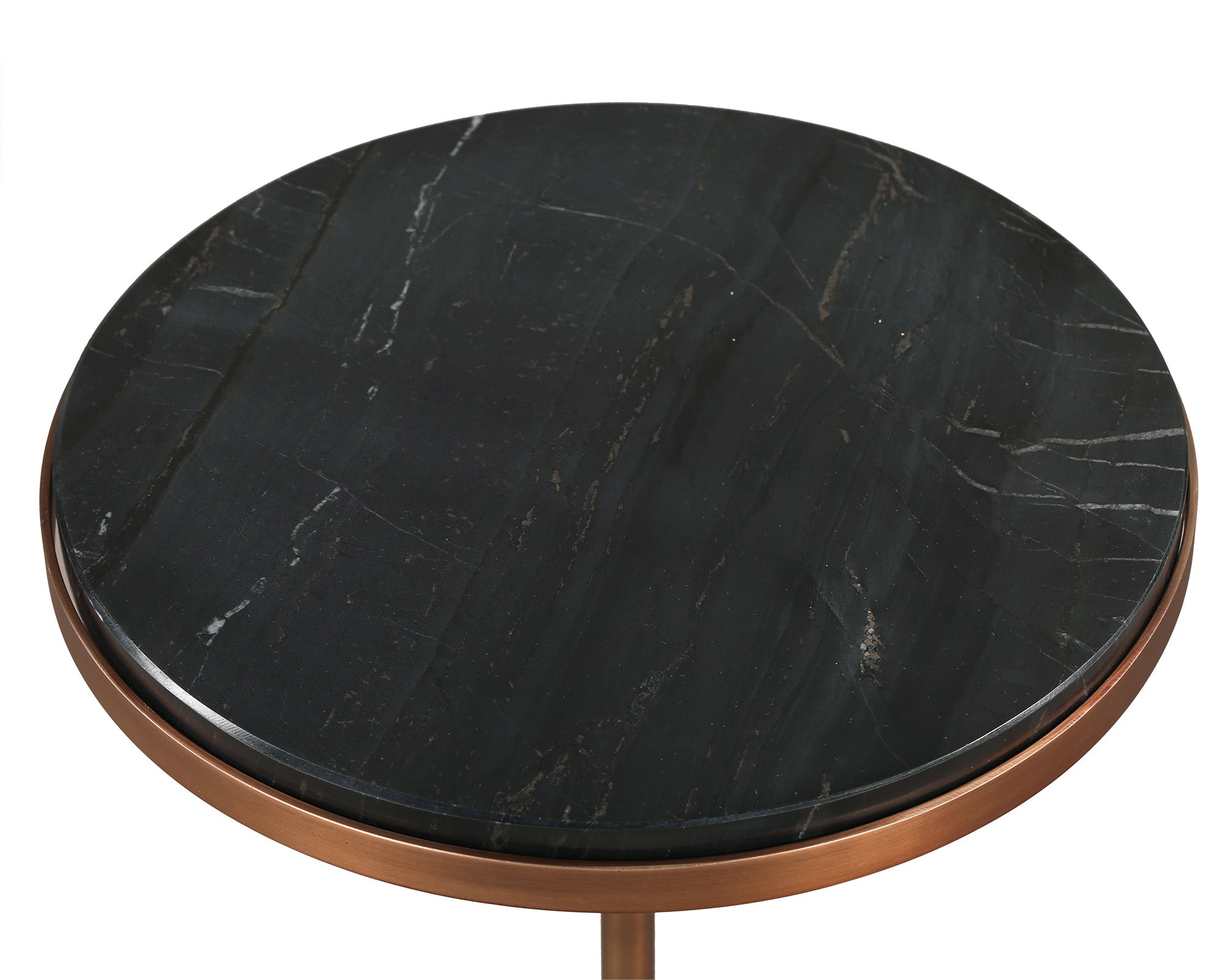 Notto Side Table (set of 2) - Black Marble Bronze