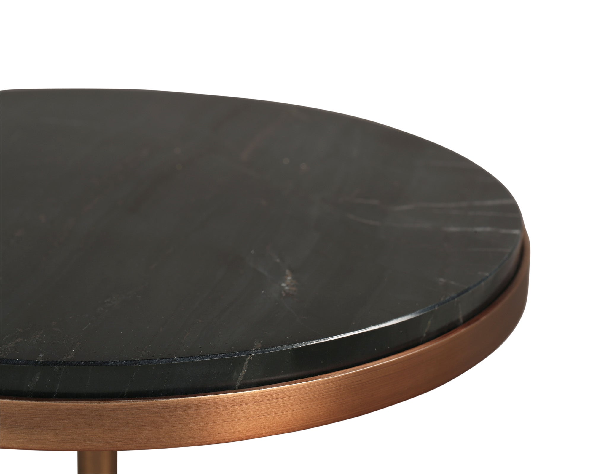Notto Side Table (set of 2) - Black Marble Bronze
