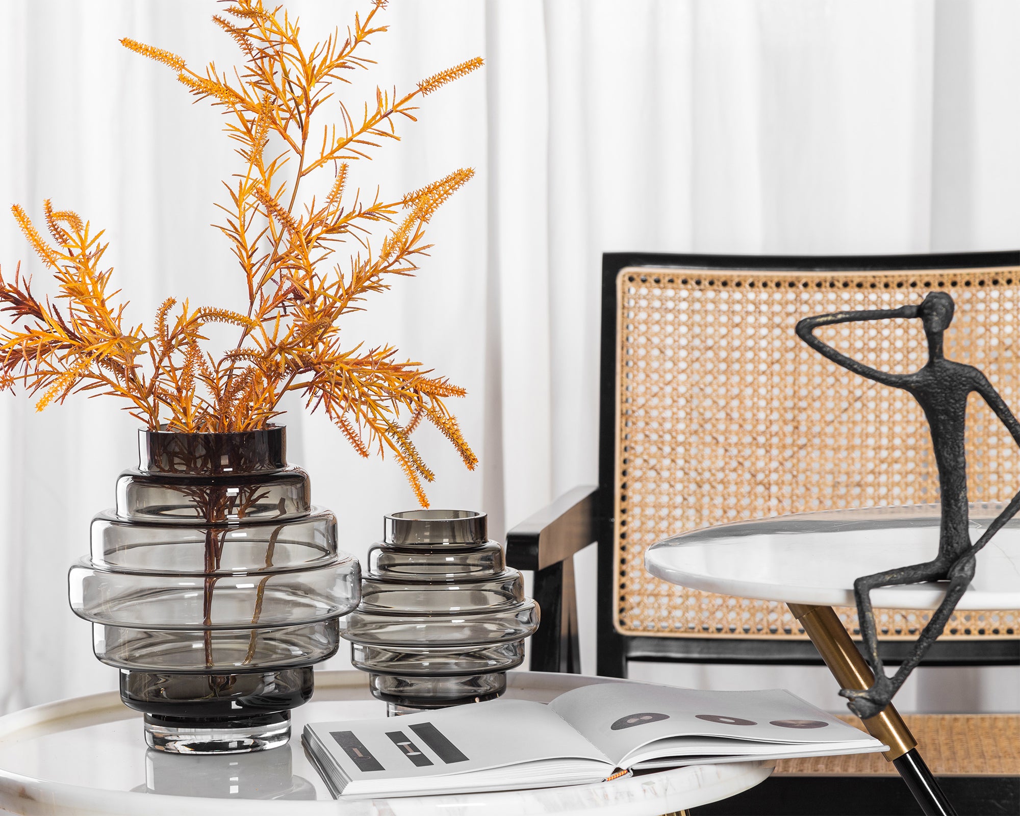 Selba Vase Small - Grey Glass