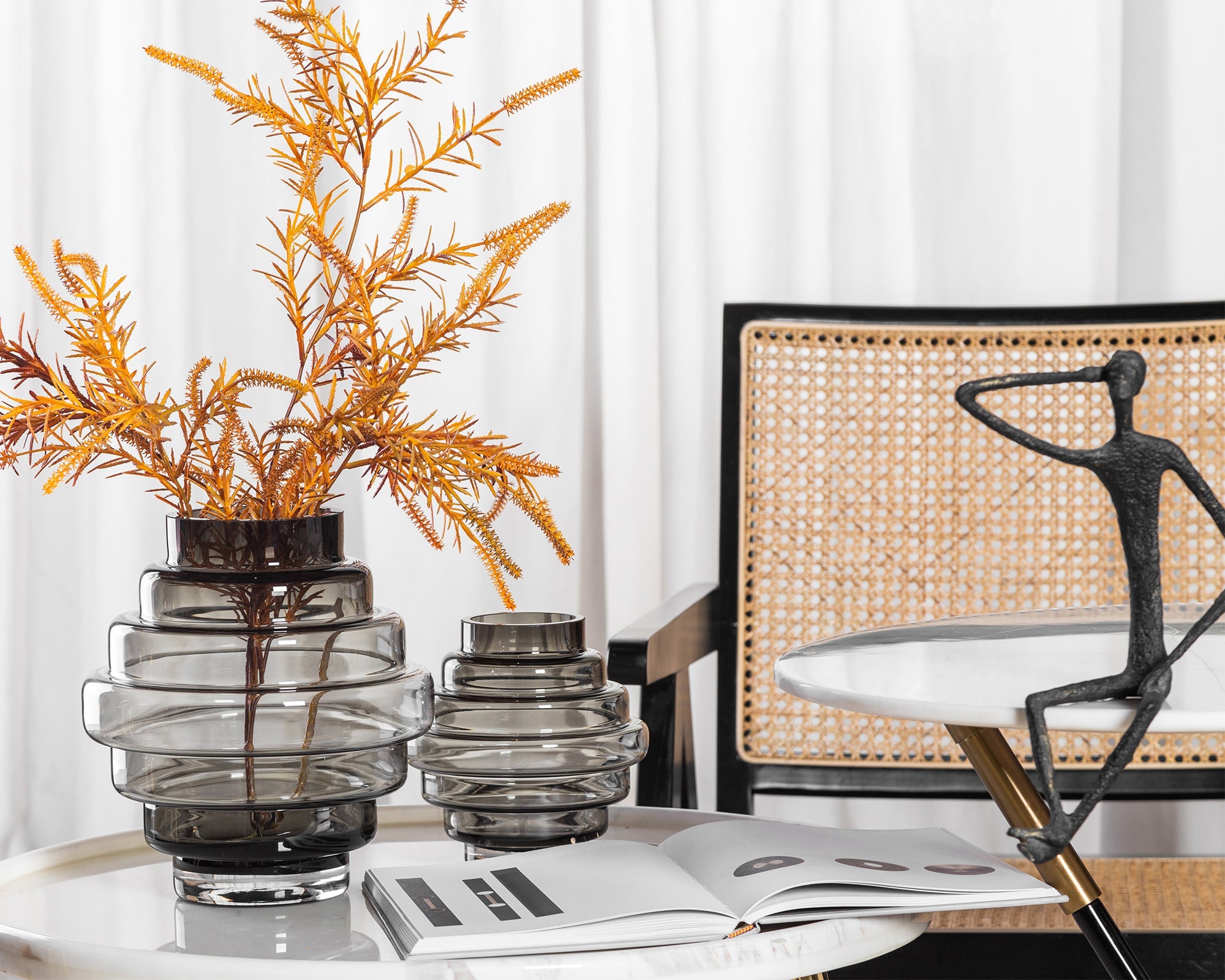 Selba Vase - Grey Glass