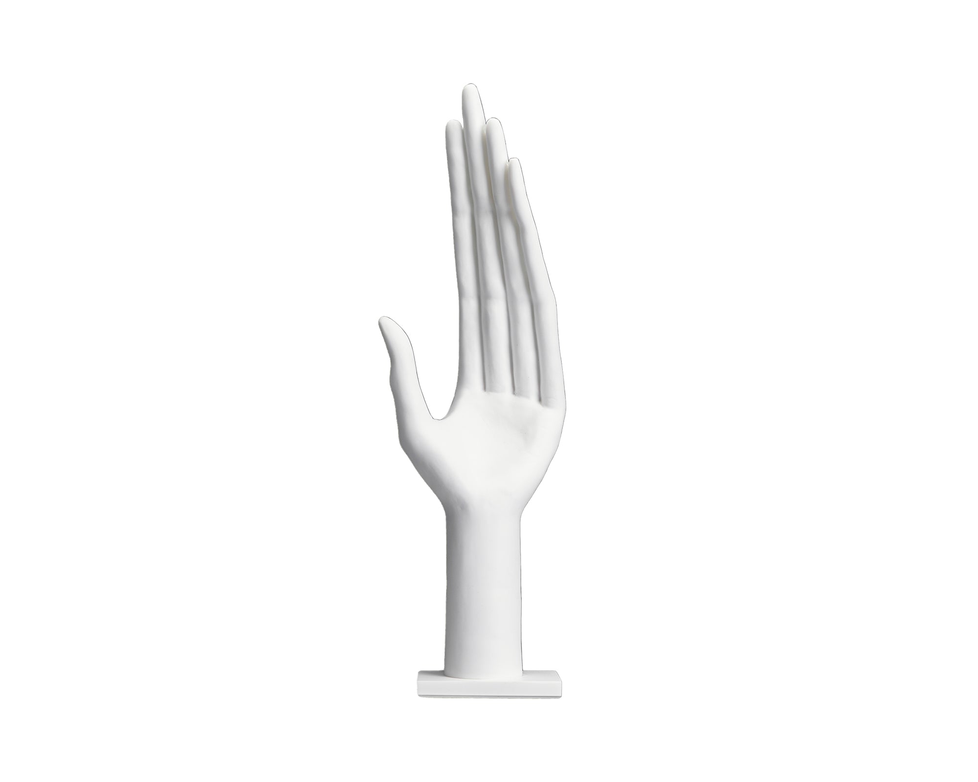 White Hand Sculpture - White Resin