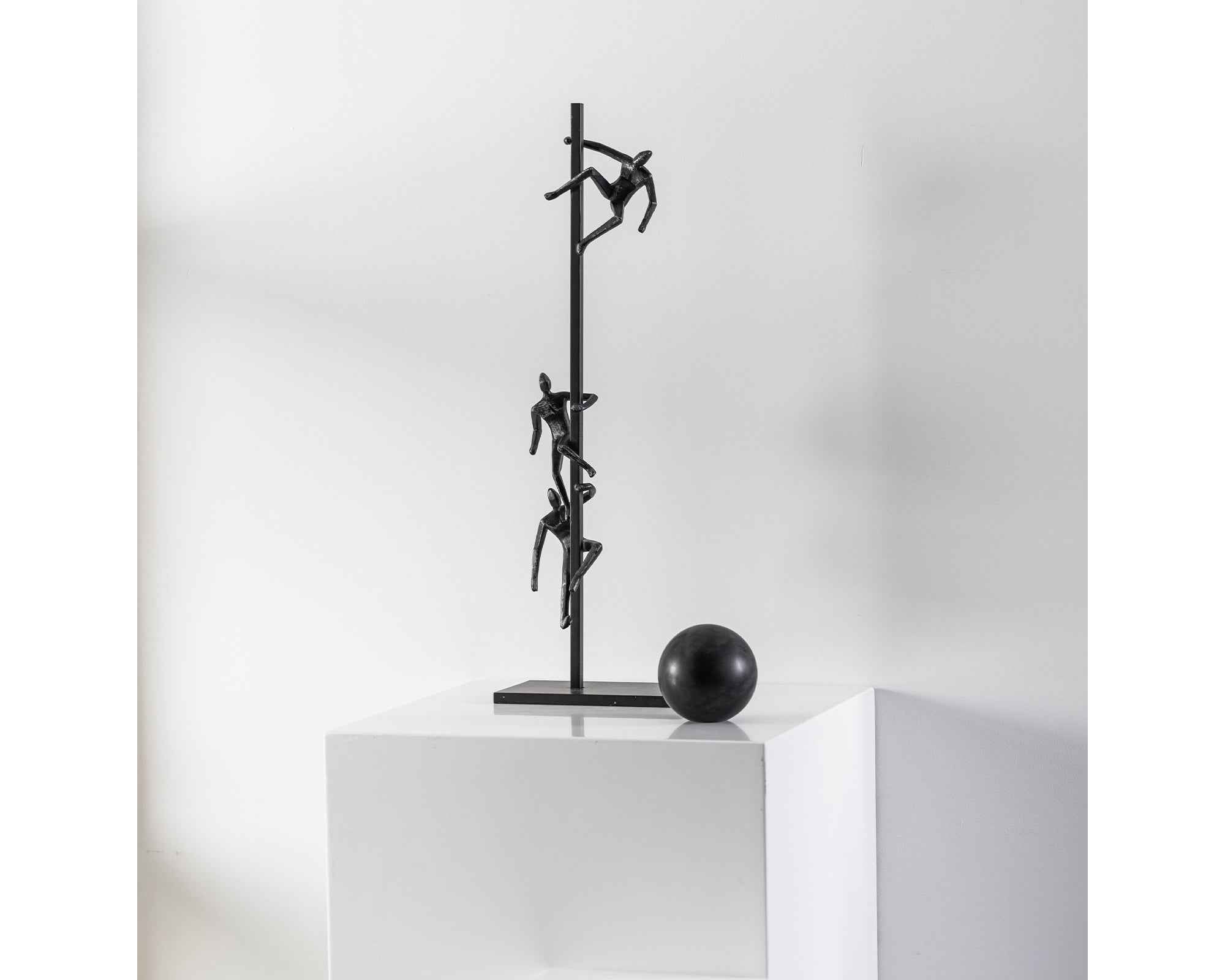 Climb Sculpture - Black Iron