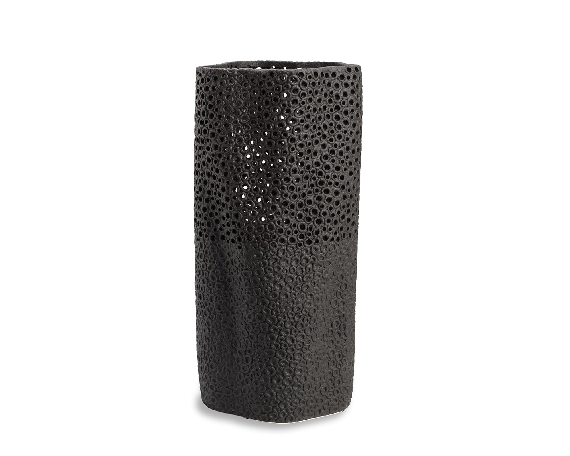 Mell Black Vase - Black Ceramic