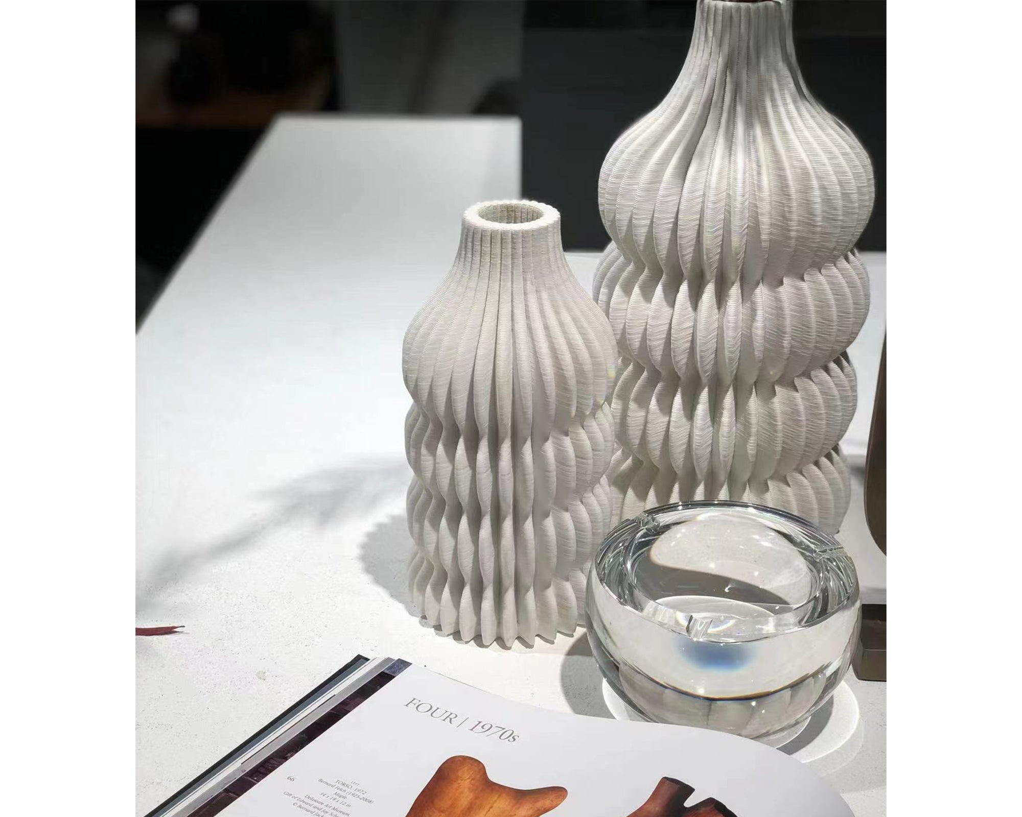 Iverna Vase - White Ceramic