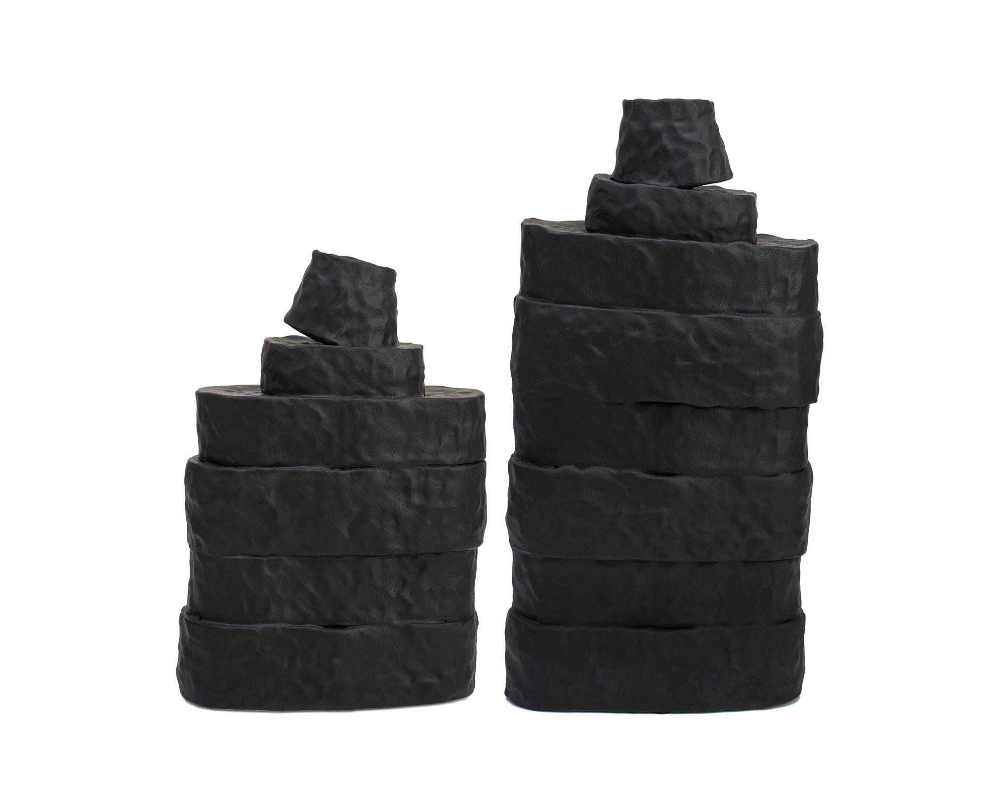 Girton Large Vase - Black Ceramic