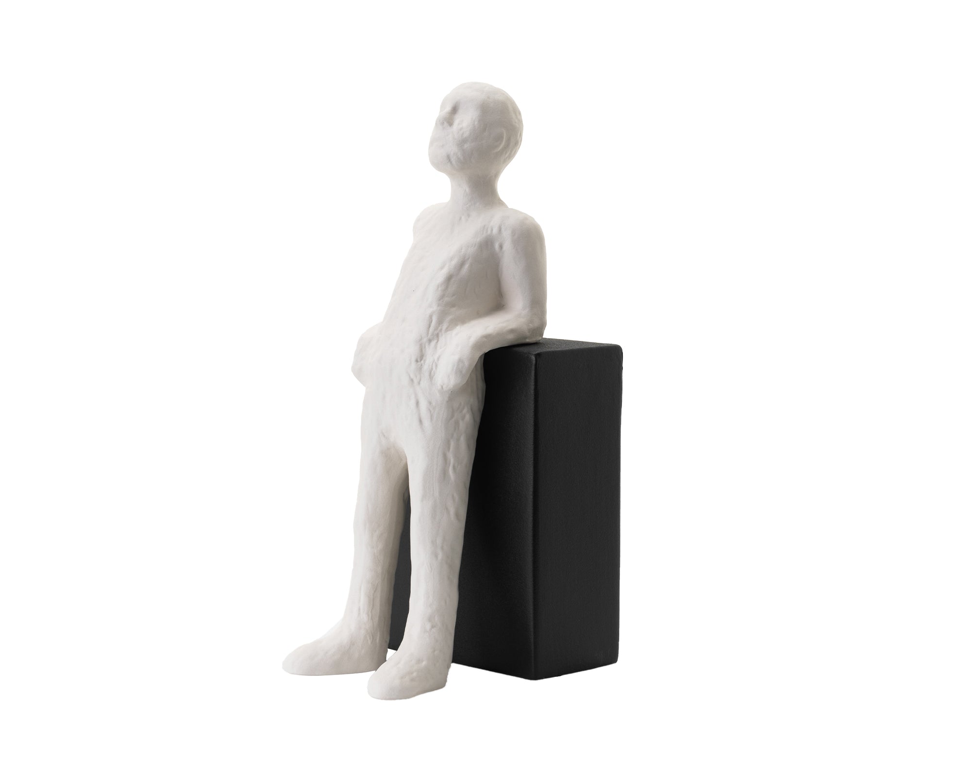 Hinton I Sculpture - Black and White Ceramic