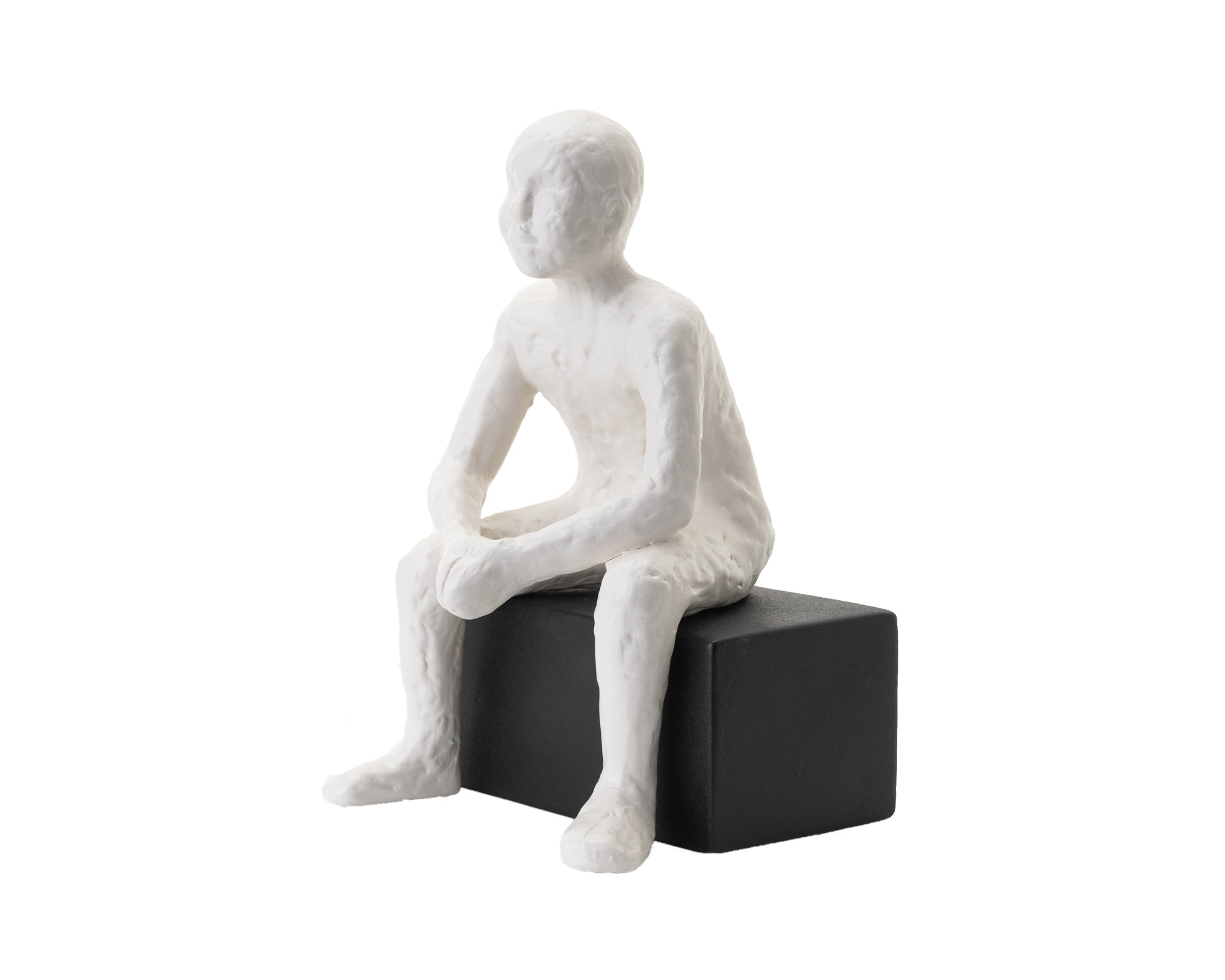 Hinton II Sculpture - Black and White Ceramic