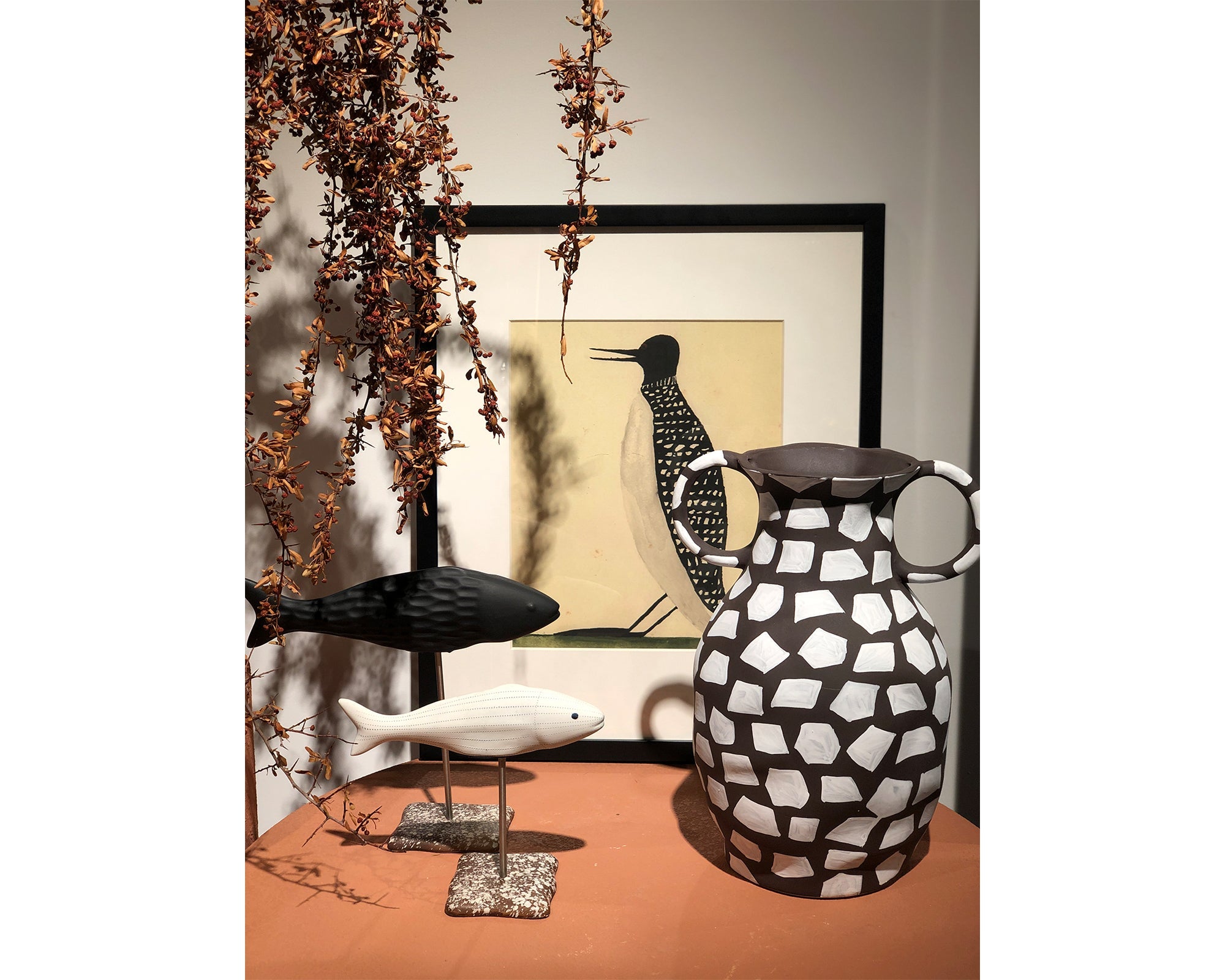 Lark Vase - Black & White Ceramic