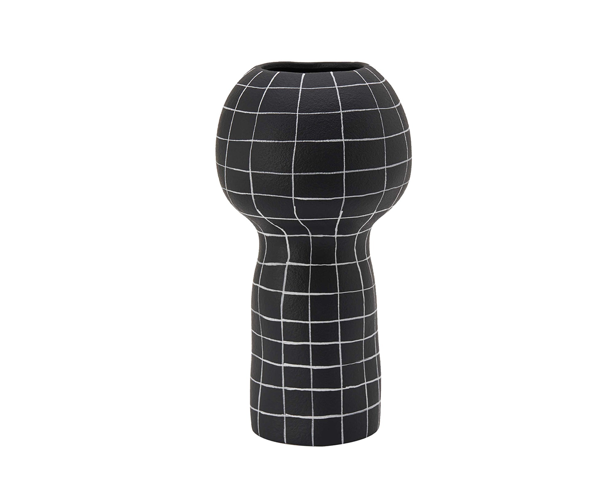Lynton Large Vase - Black and White Ceramic