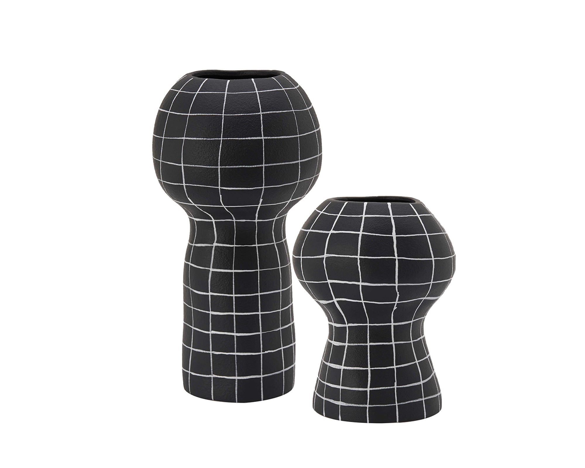 Lynton Small Vase - Black and White Ceramic