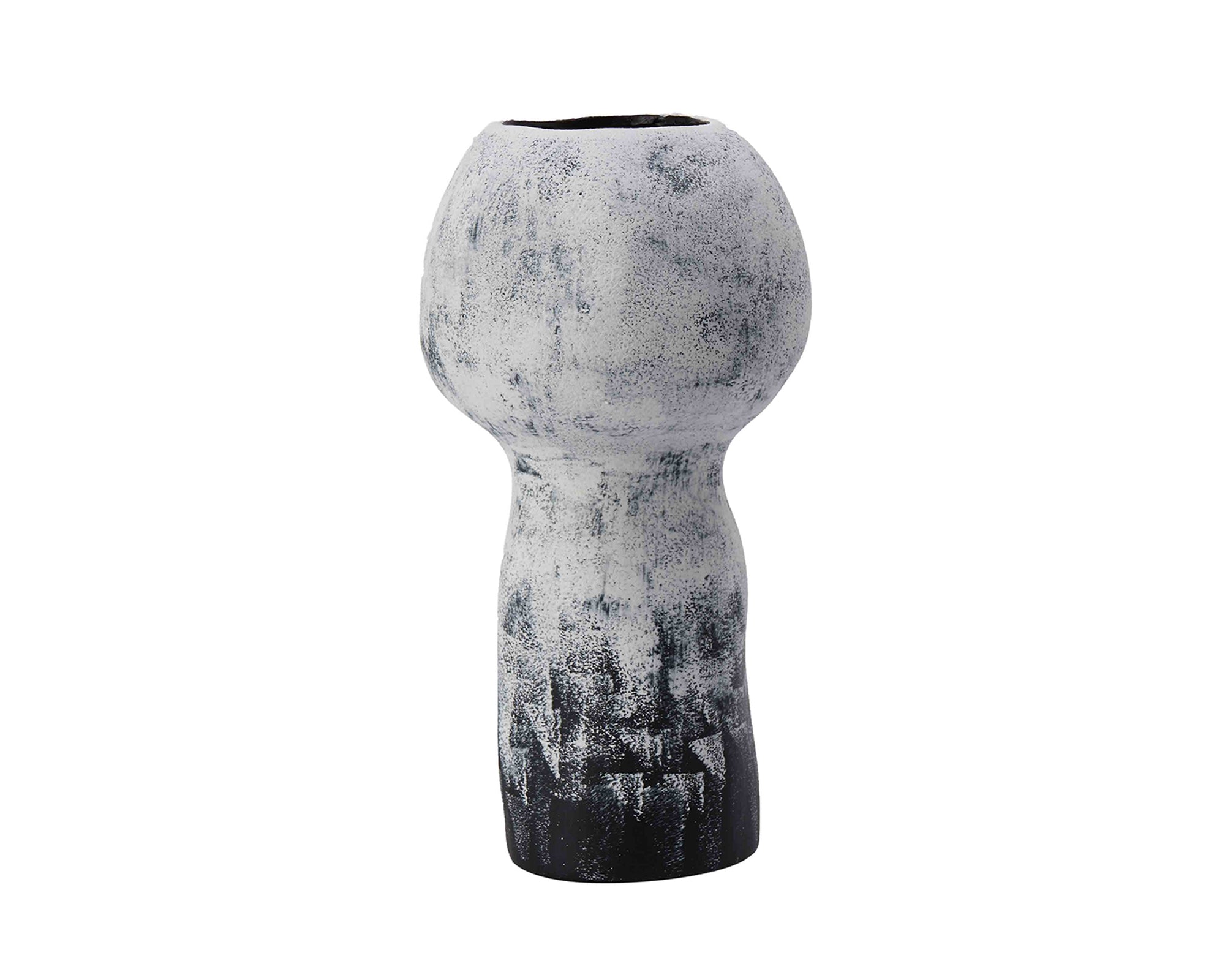 Lynton I Vase Large - Black and White Gradient