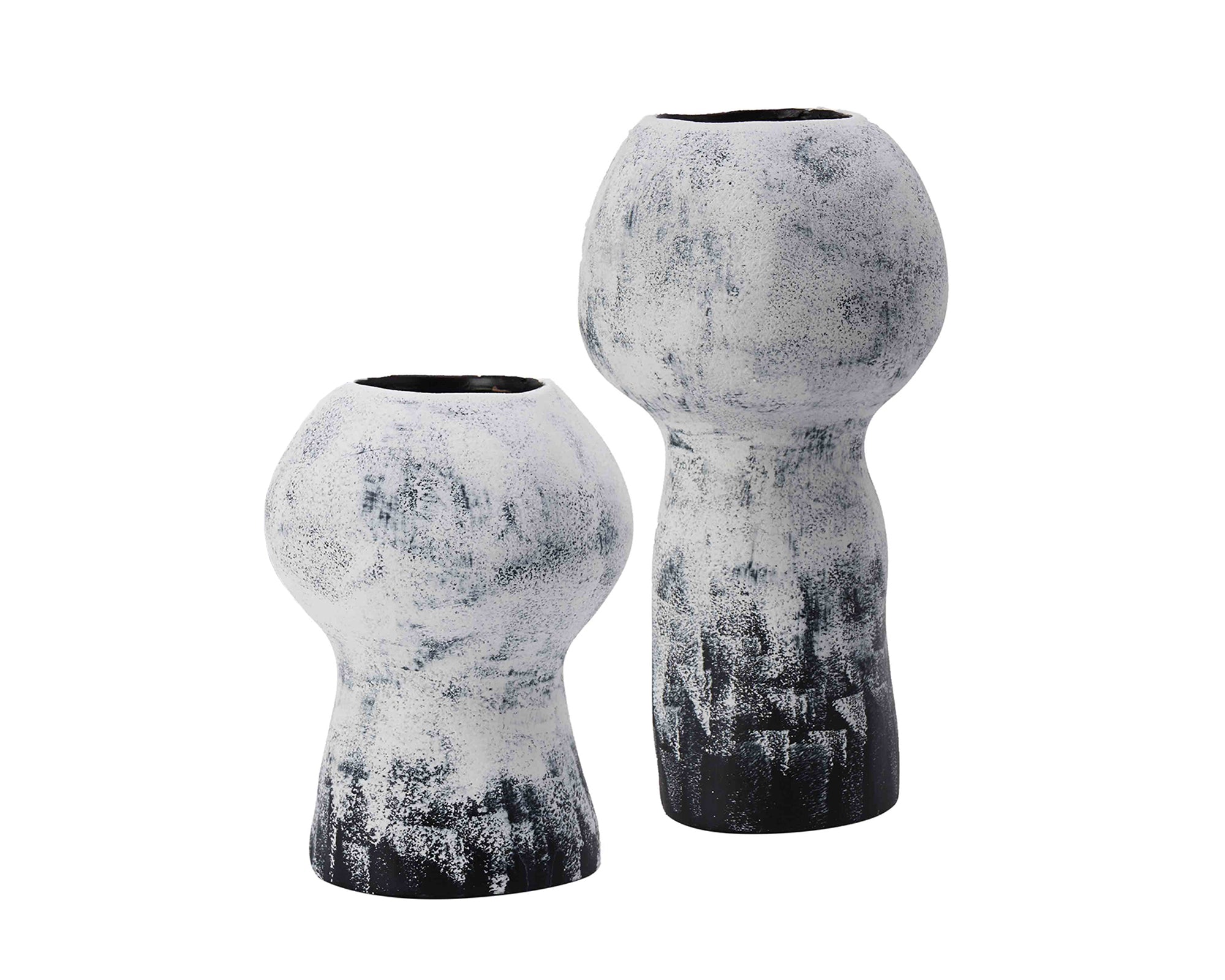 Lynton I Vase Small - Black and White Gradient