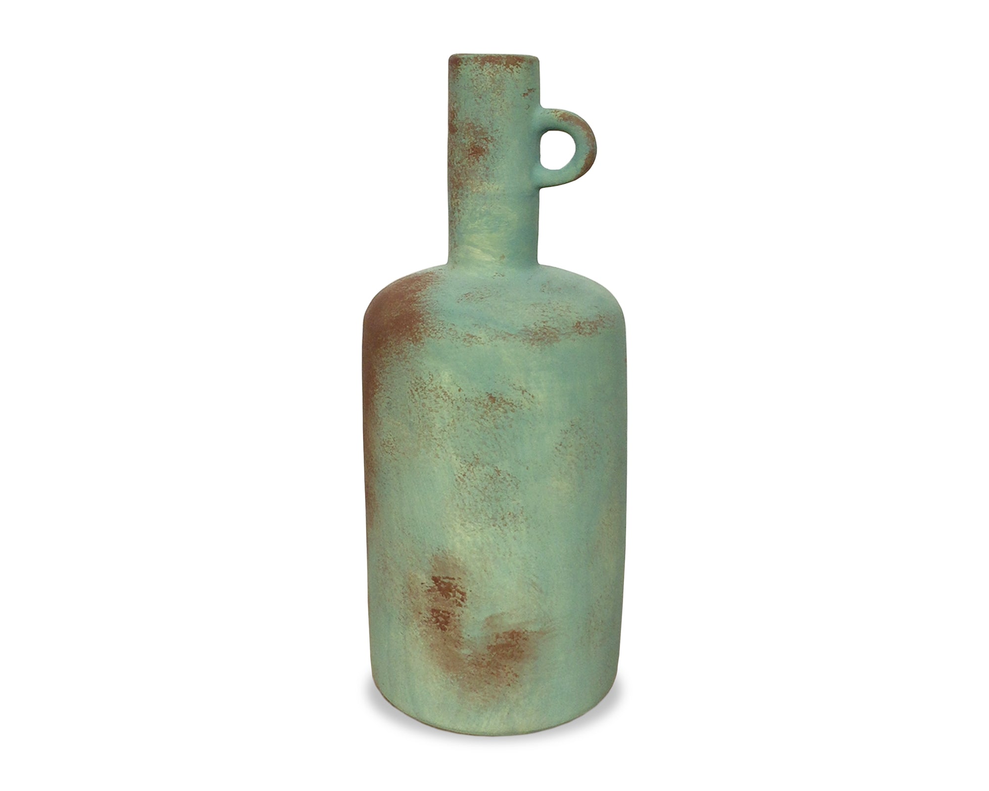 Russet Ceramic Vase - Turquoise/Brown