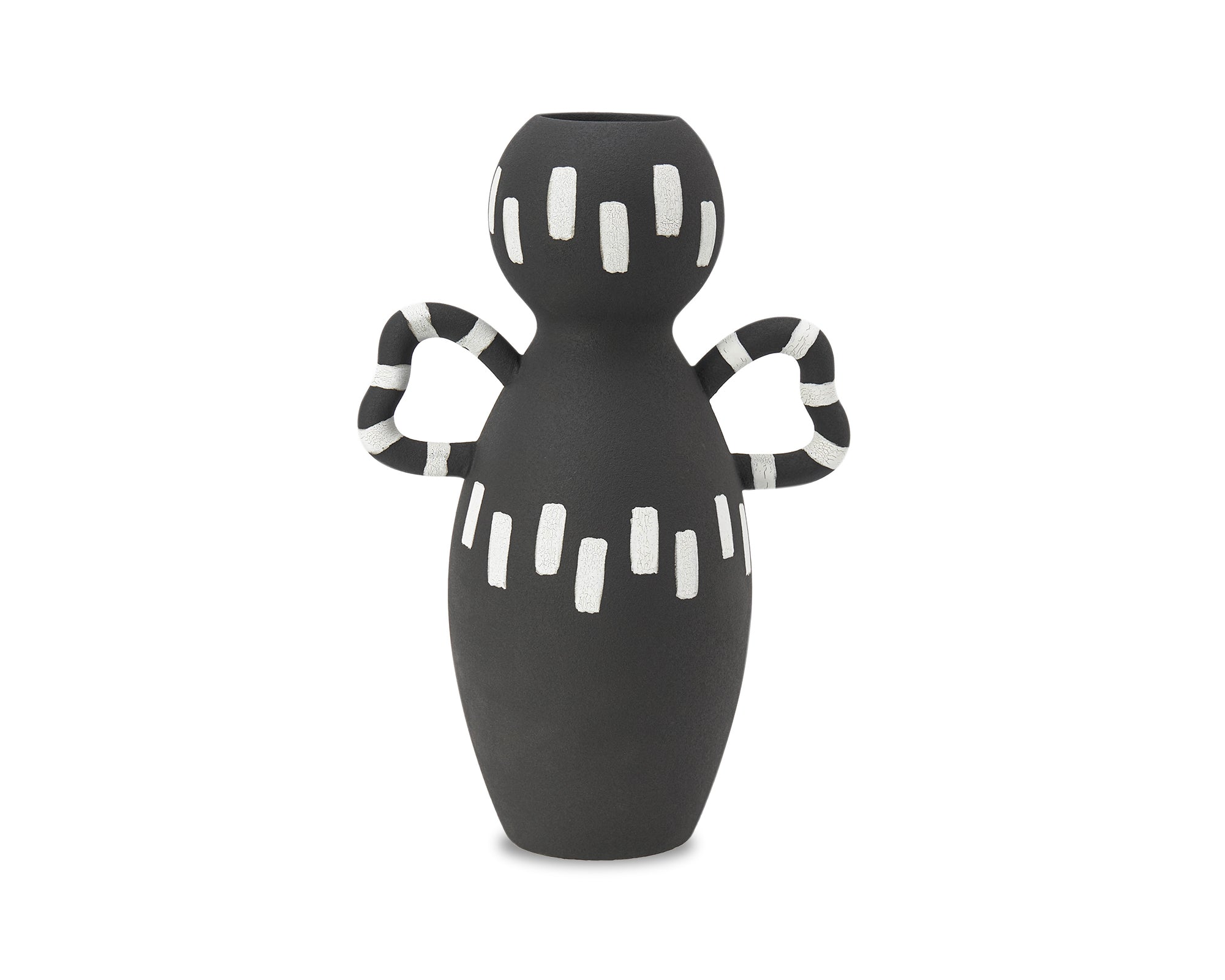 Domino Ceramic Vase - Black/ White
