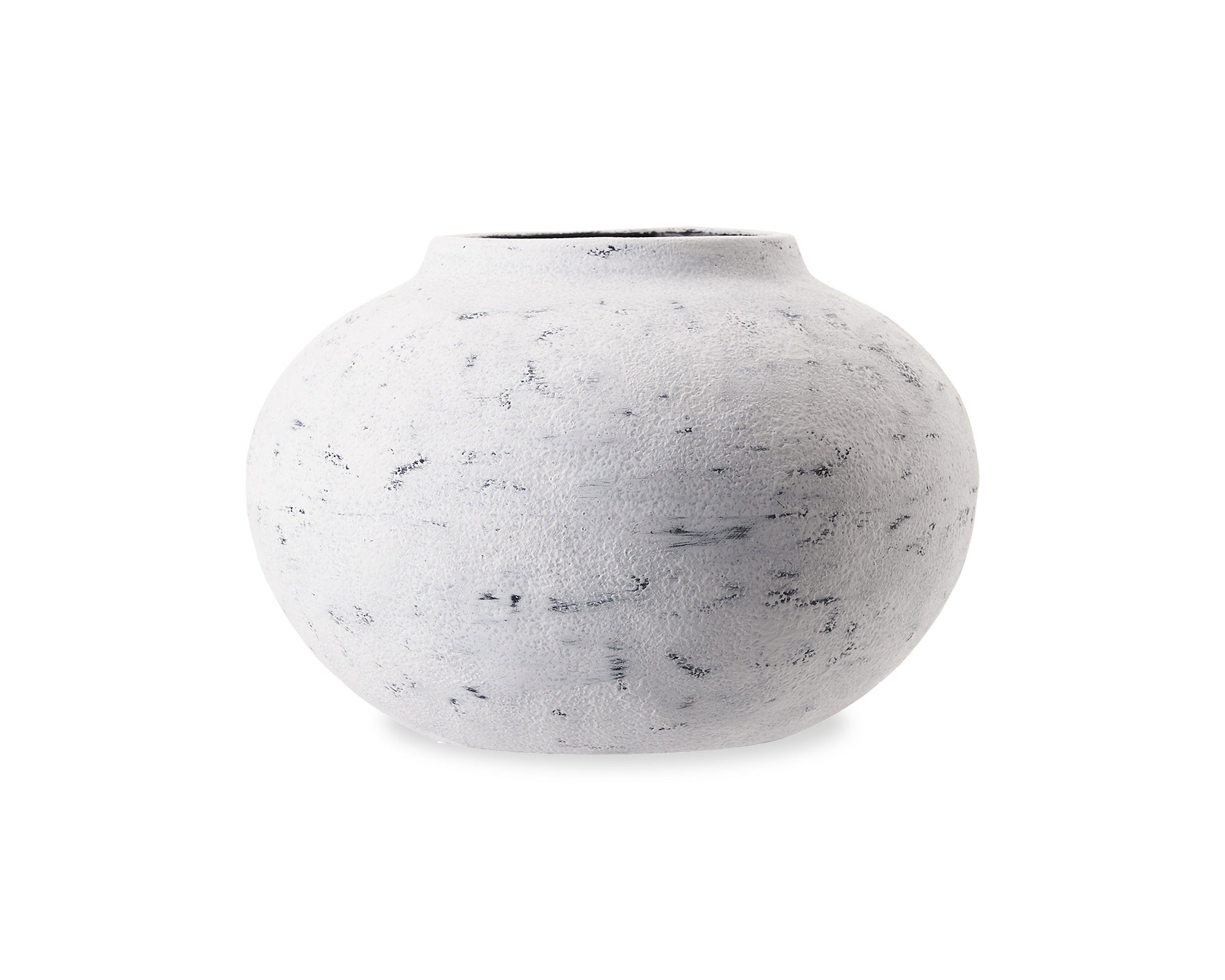 Testa Sculpture - White Black Ceramic