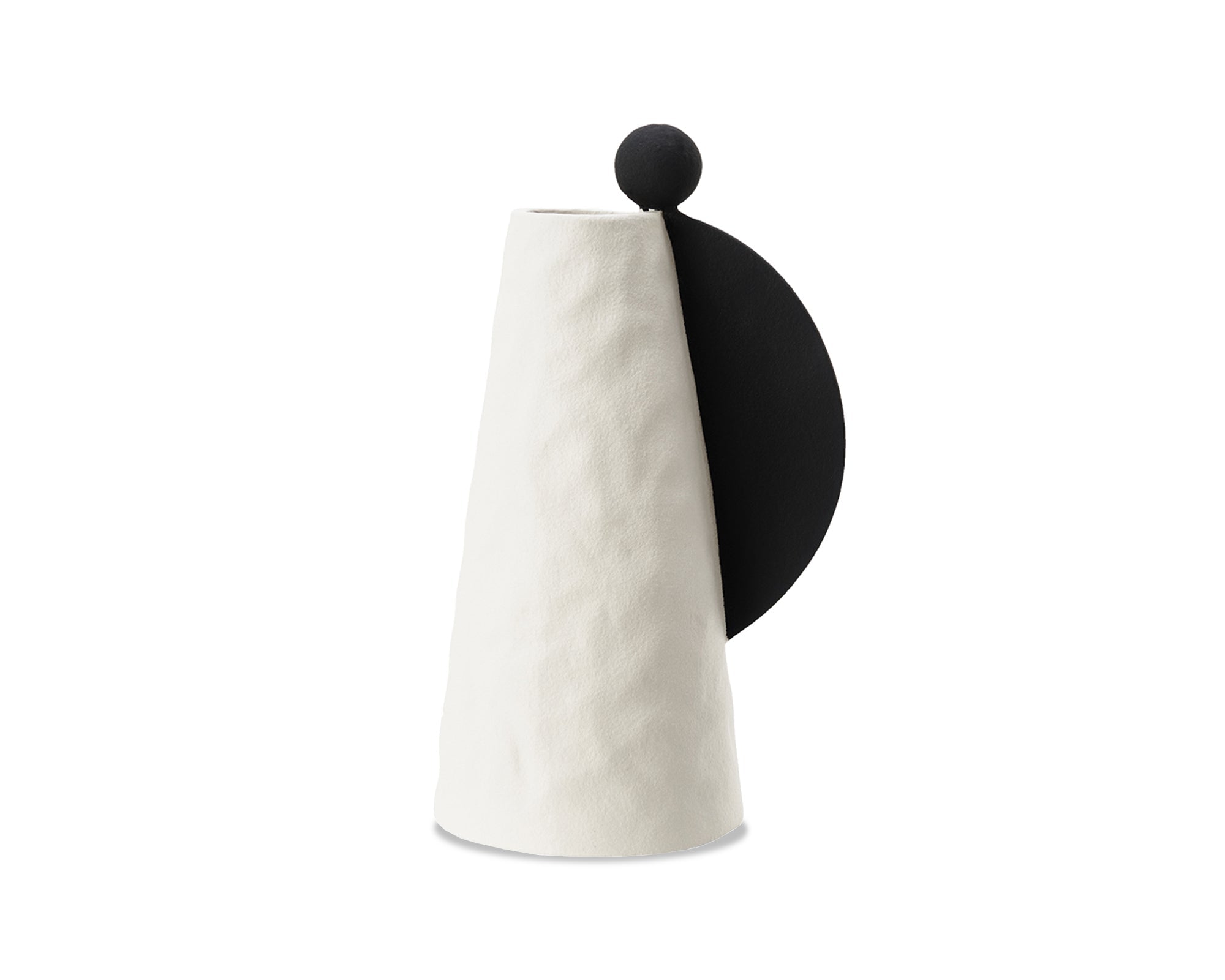 Aionis Ceramic Vase - Black/White