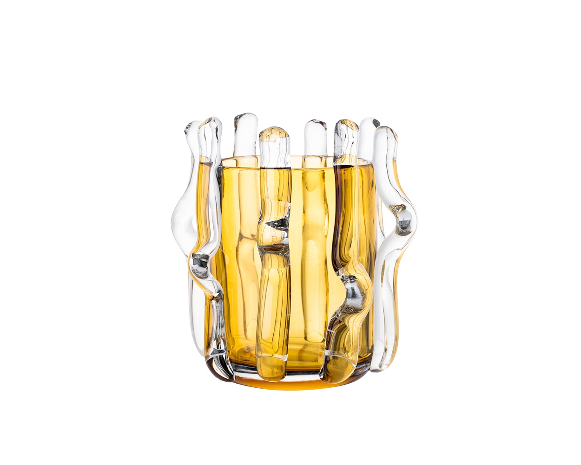 Aura Glass Vase Small - Amber