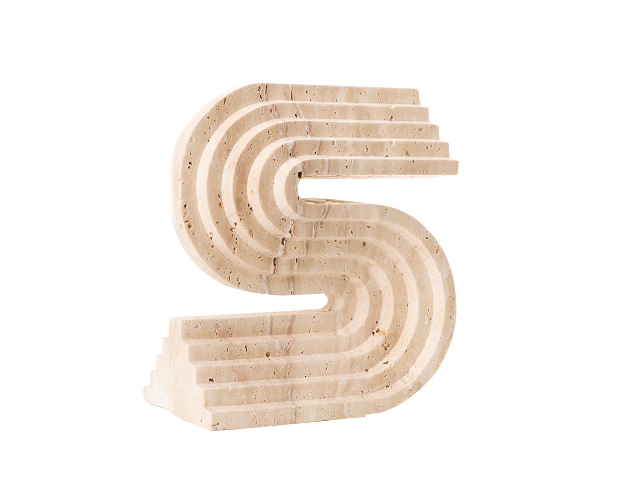 Scotti Travertine Sculpture - Beige