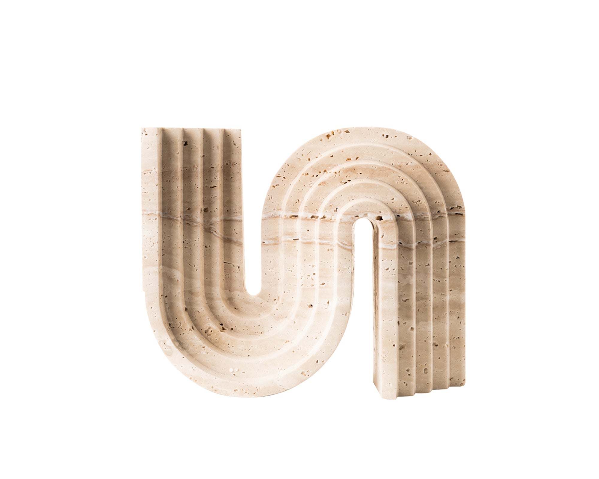 Scotti Travertine Sculpture - Beige