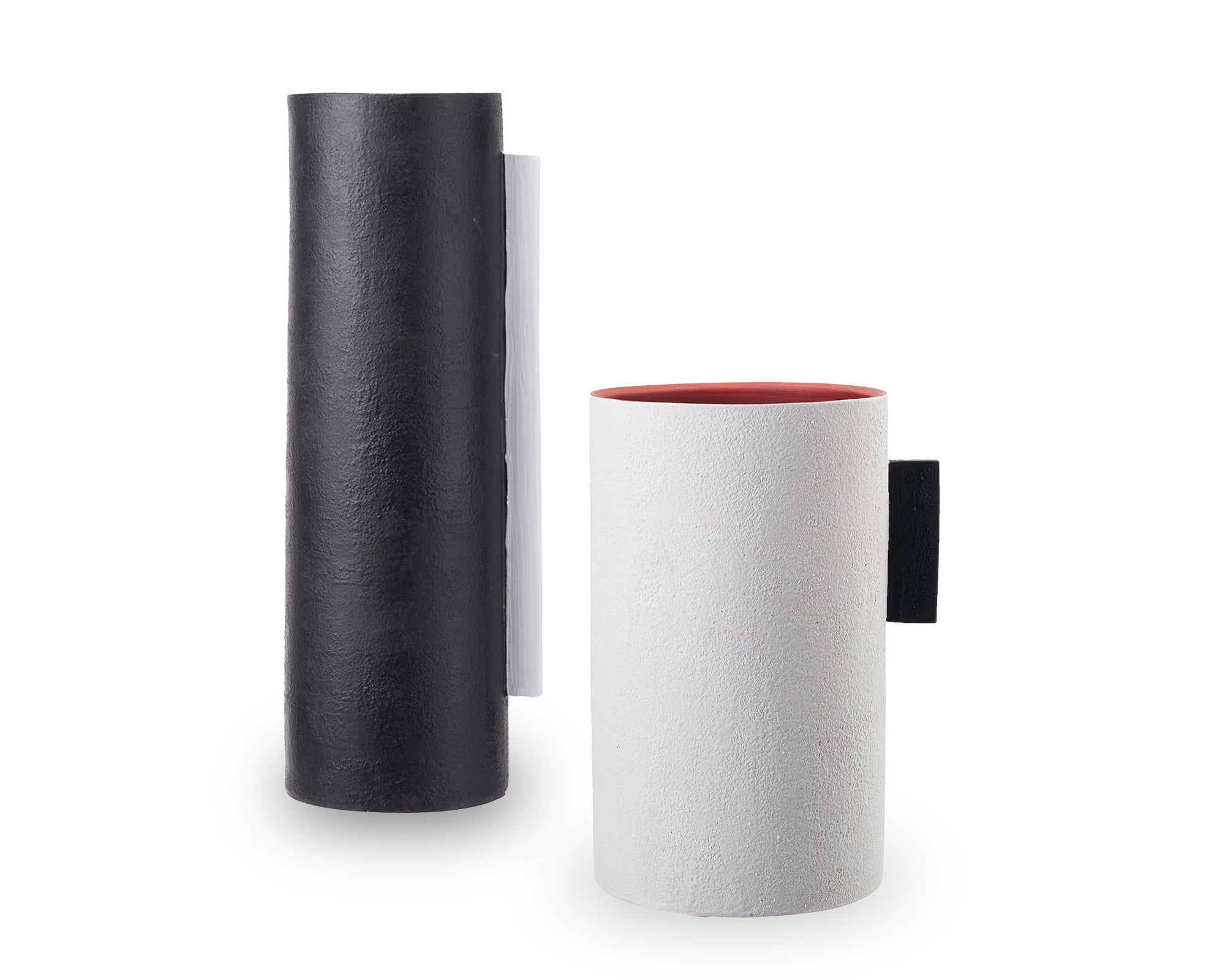 Santi II Ceramic Vase - White and Red