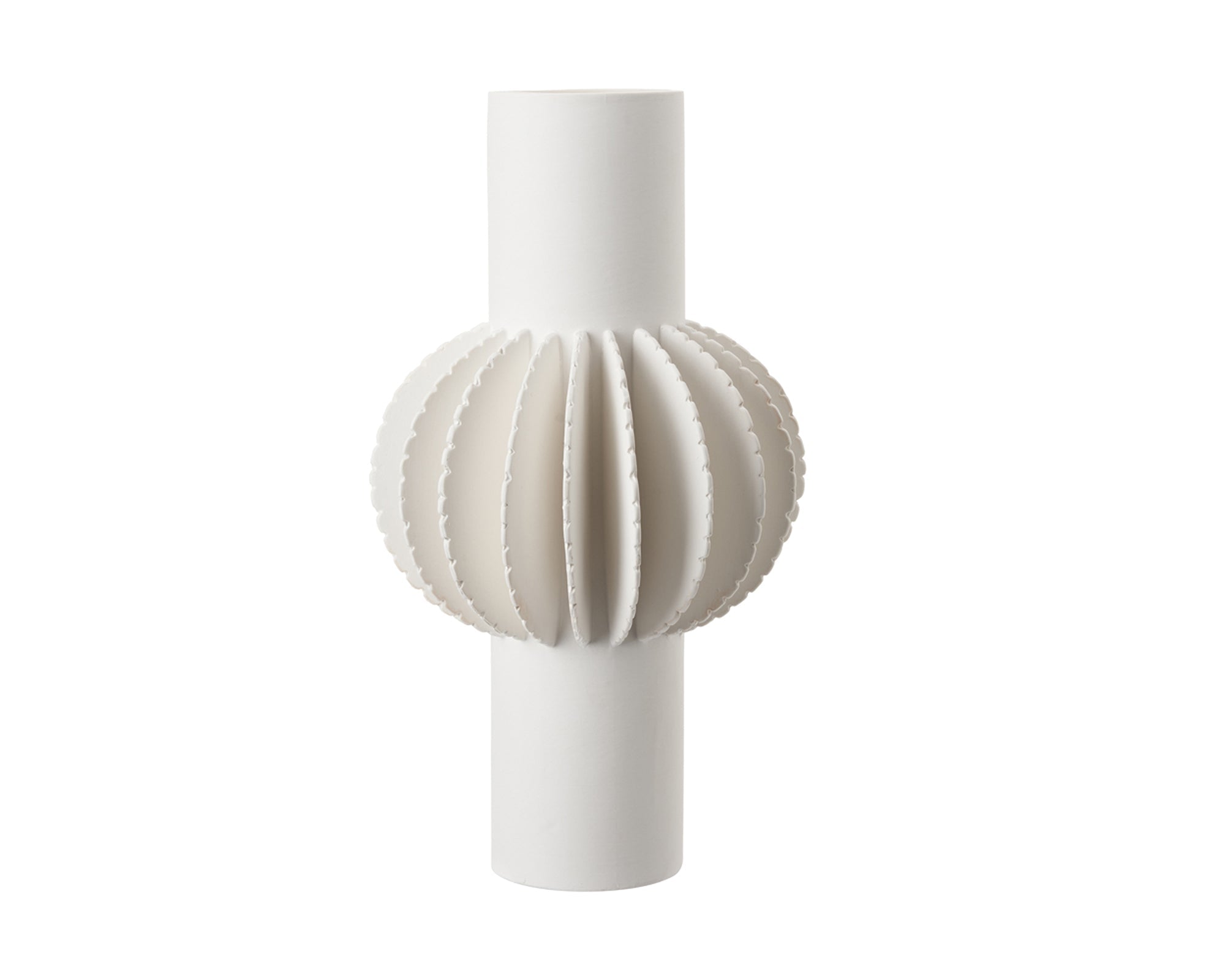 Lara Ceramic Vase  -  White