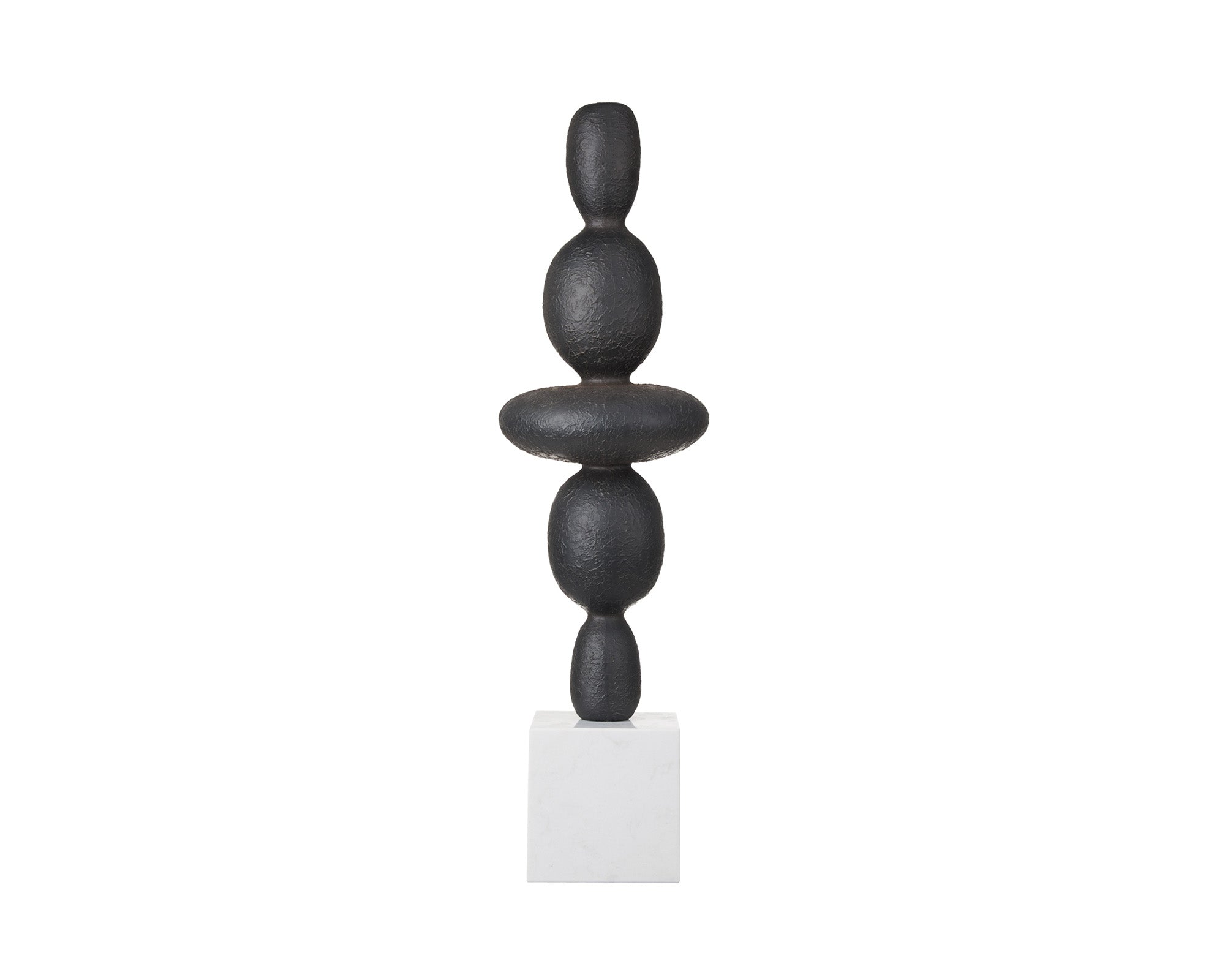 Terra Lume Sculpture - Textured Charcoal Iron