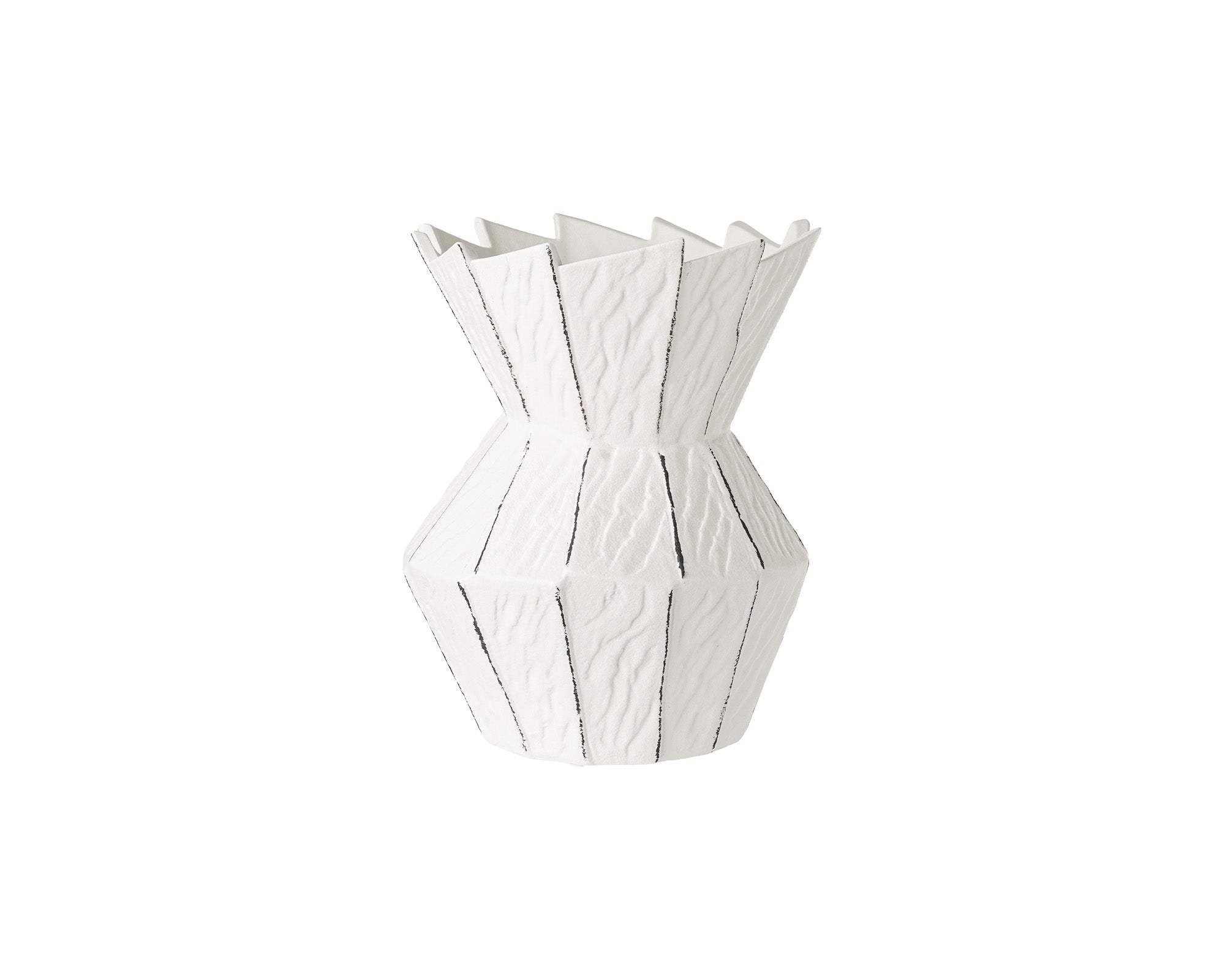 Cresta Vase - White Ceramic