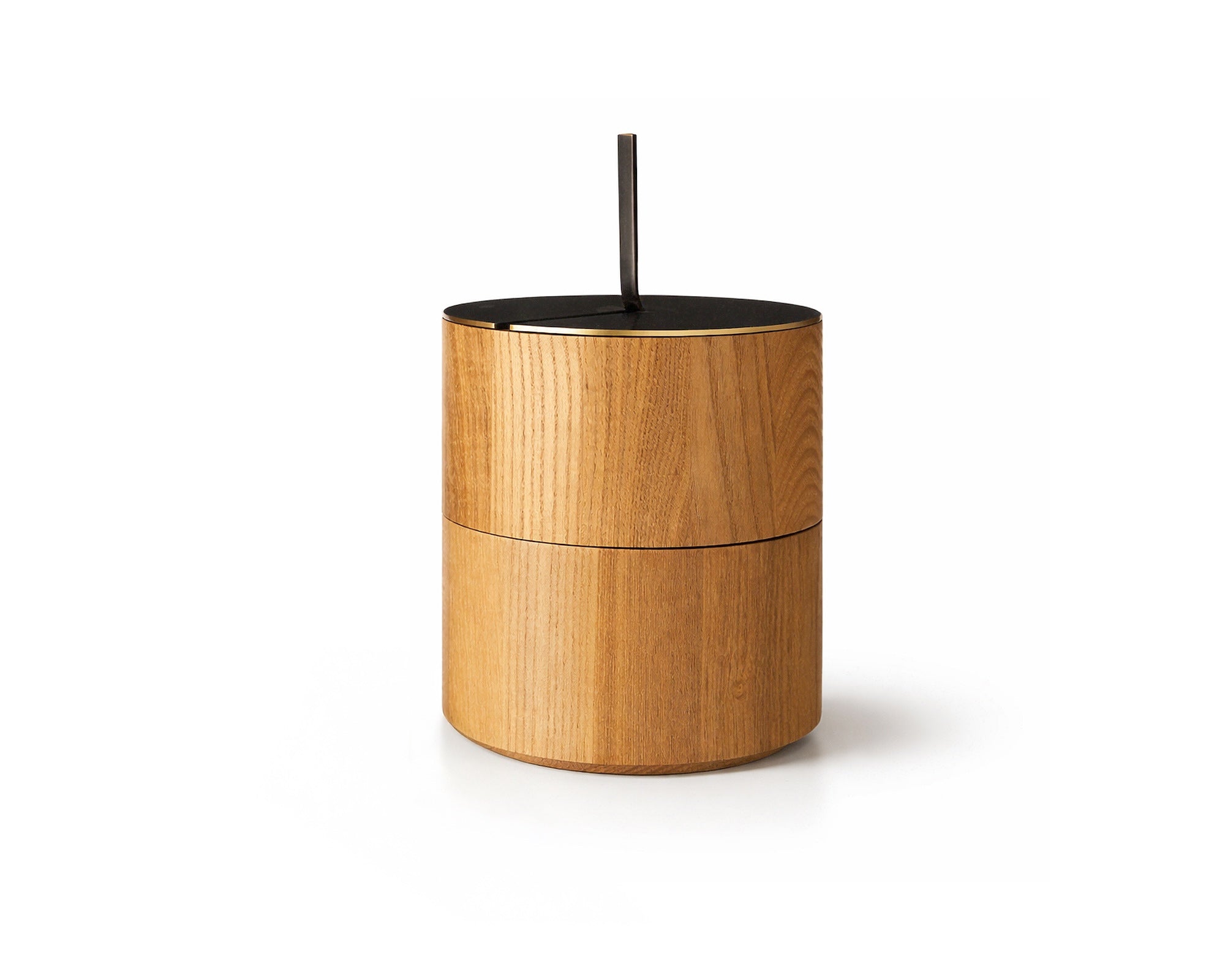 Savina Large Box - Brown Wood/Metal
