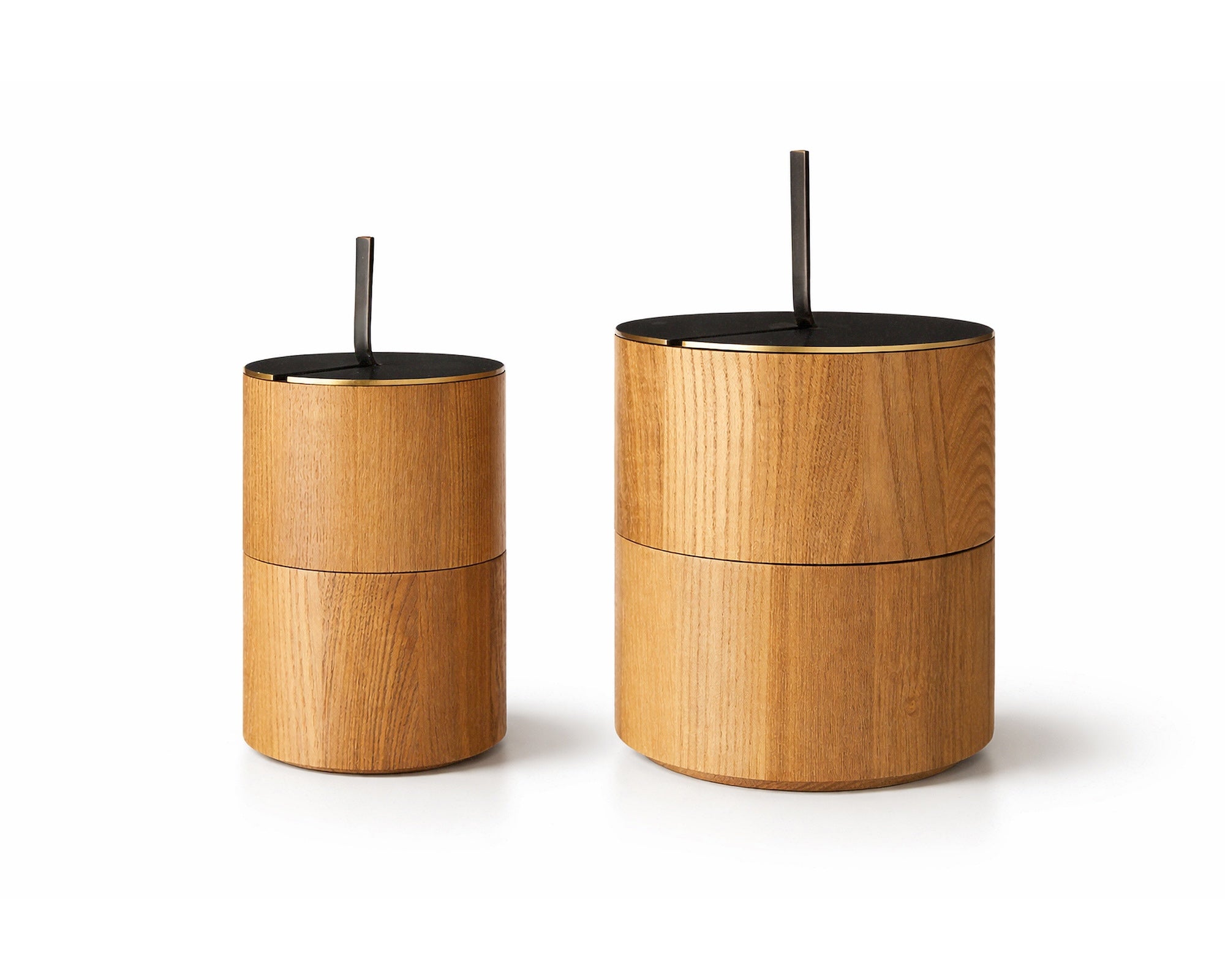 Savina Small Box - Brown Wood/Metal