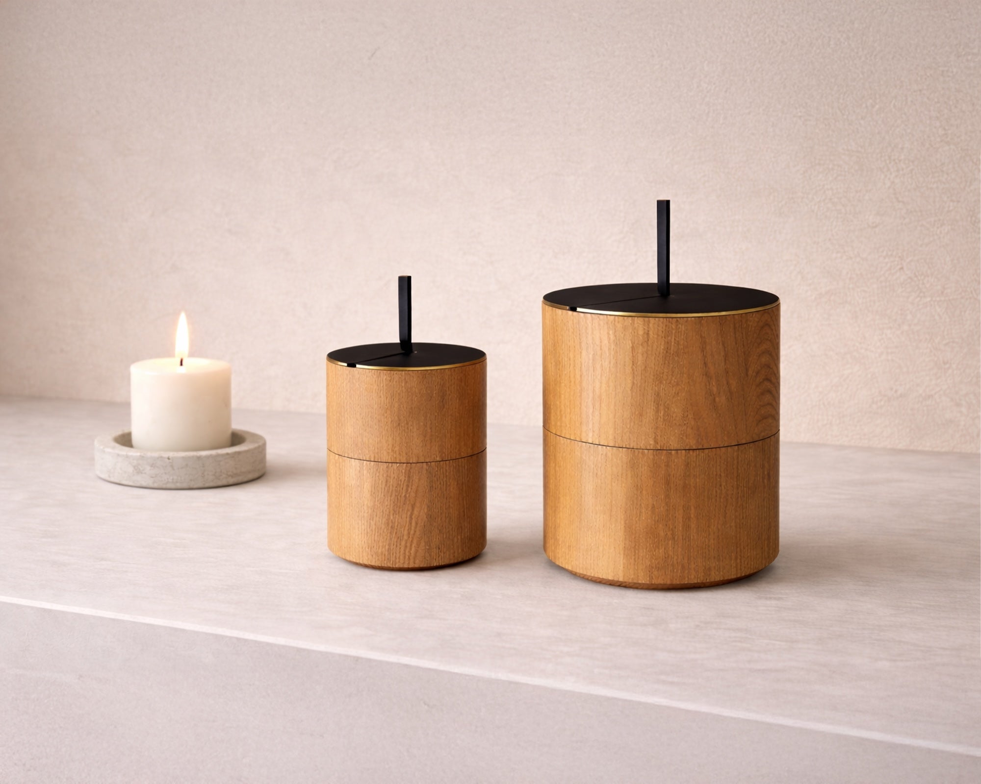 Savina Small Box - Brown Wood/Metal