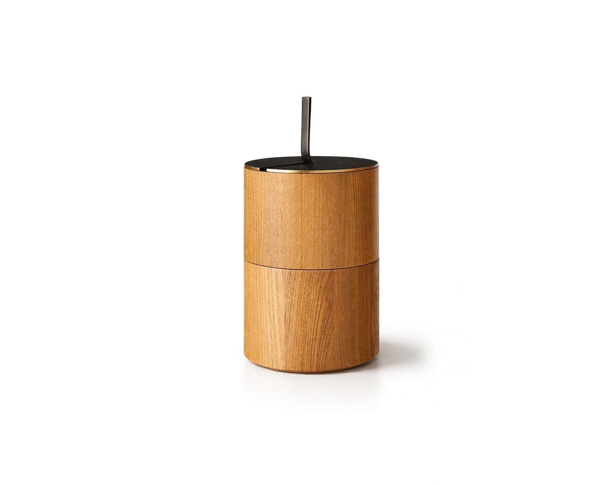Savina Small Box - Brown Wood/Metal