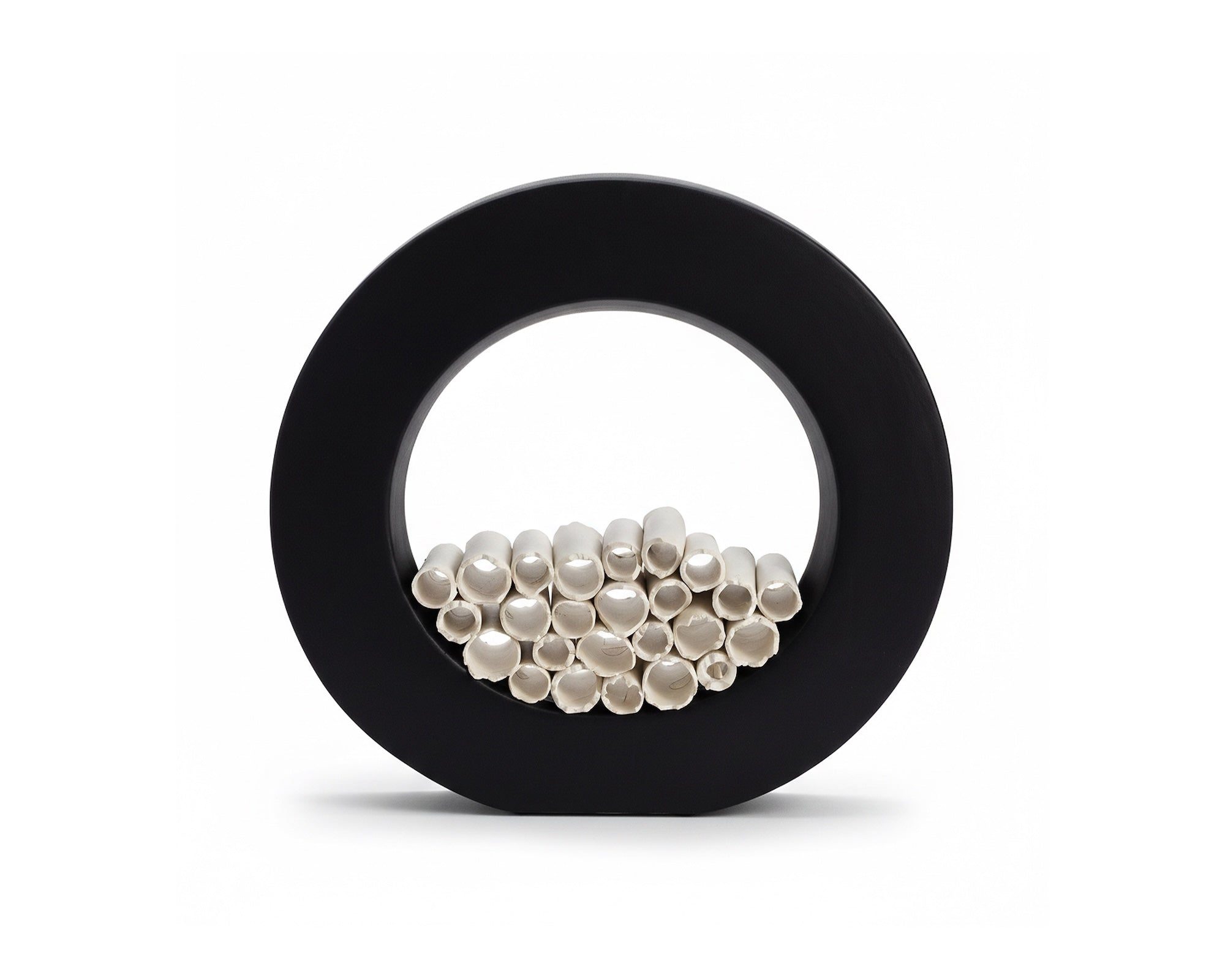 Nerossa Sculpture - Chalky Ivory Ceramic