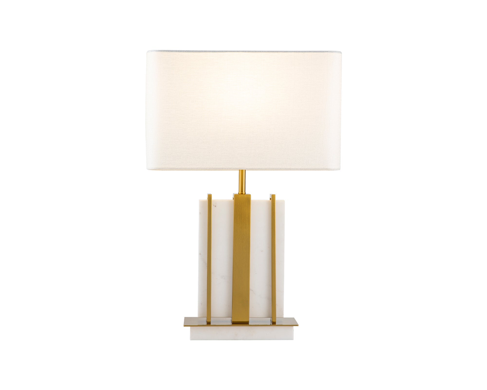 Vedra Table Lamp - White Marble and Brushed Brass
