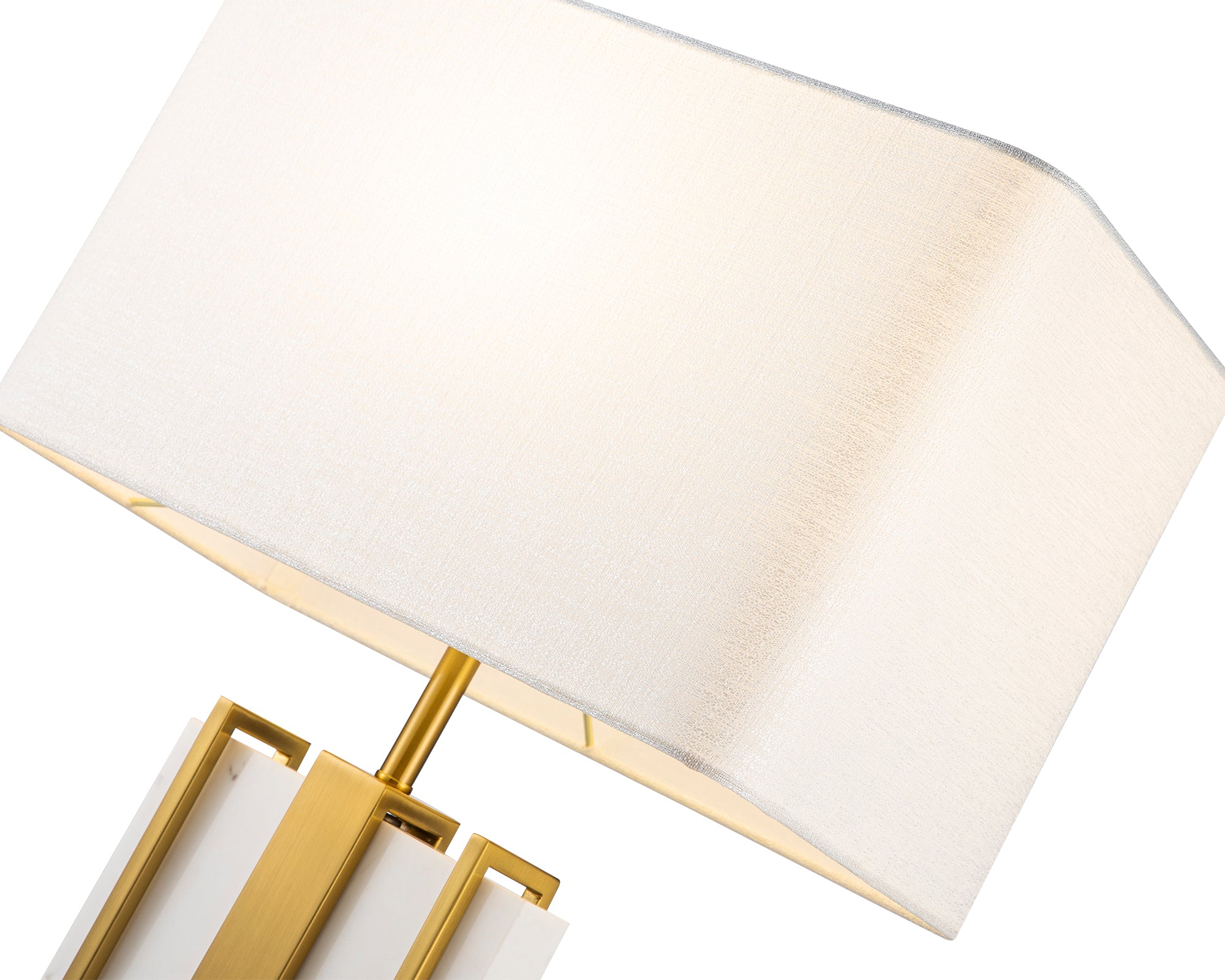 Vedra Table Lamp - White Marble and Brushed Brass