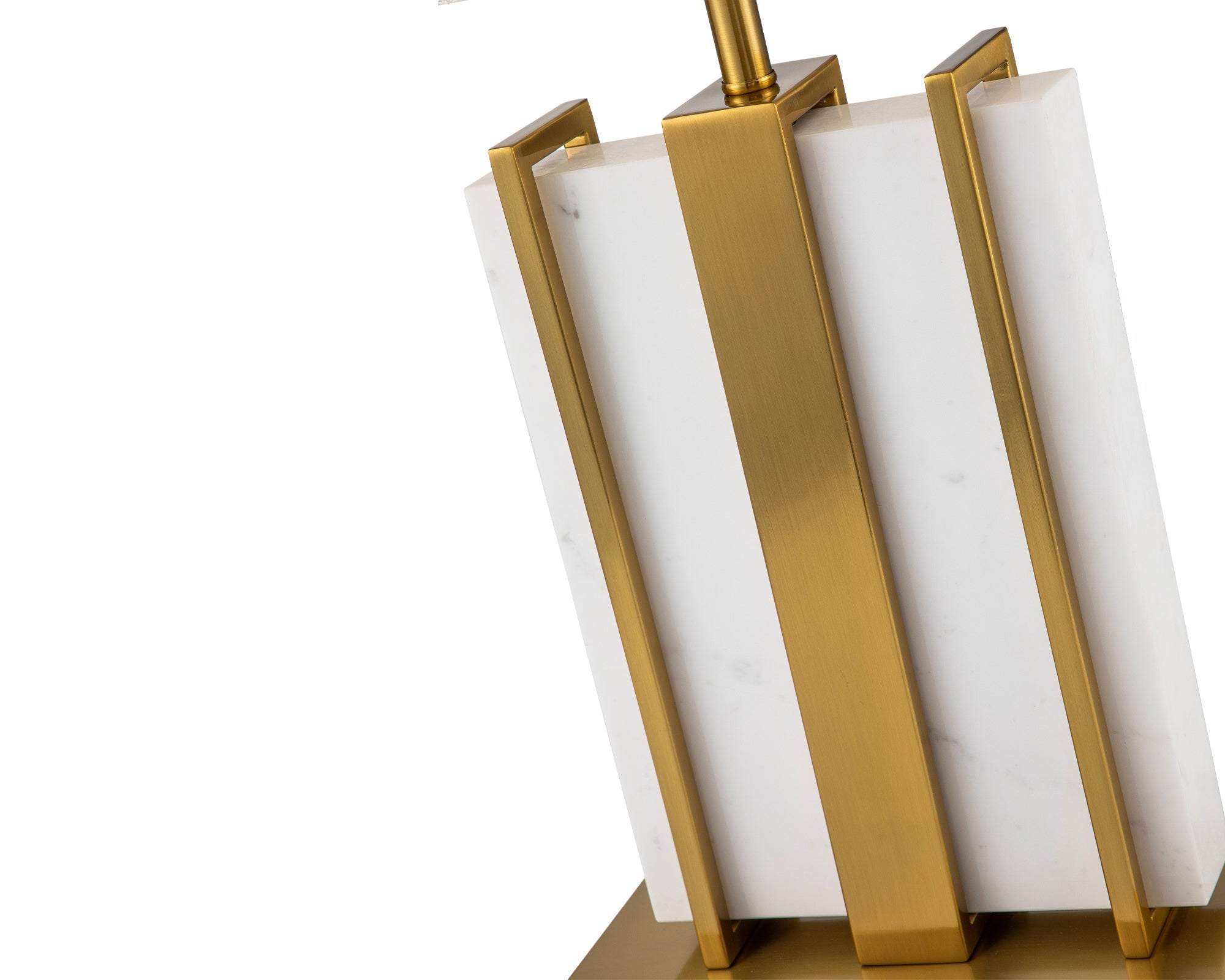 Vedra Table Lamp - White Marble and Brushed Brass