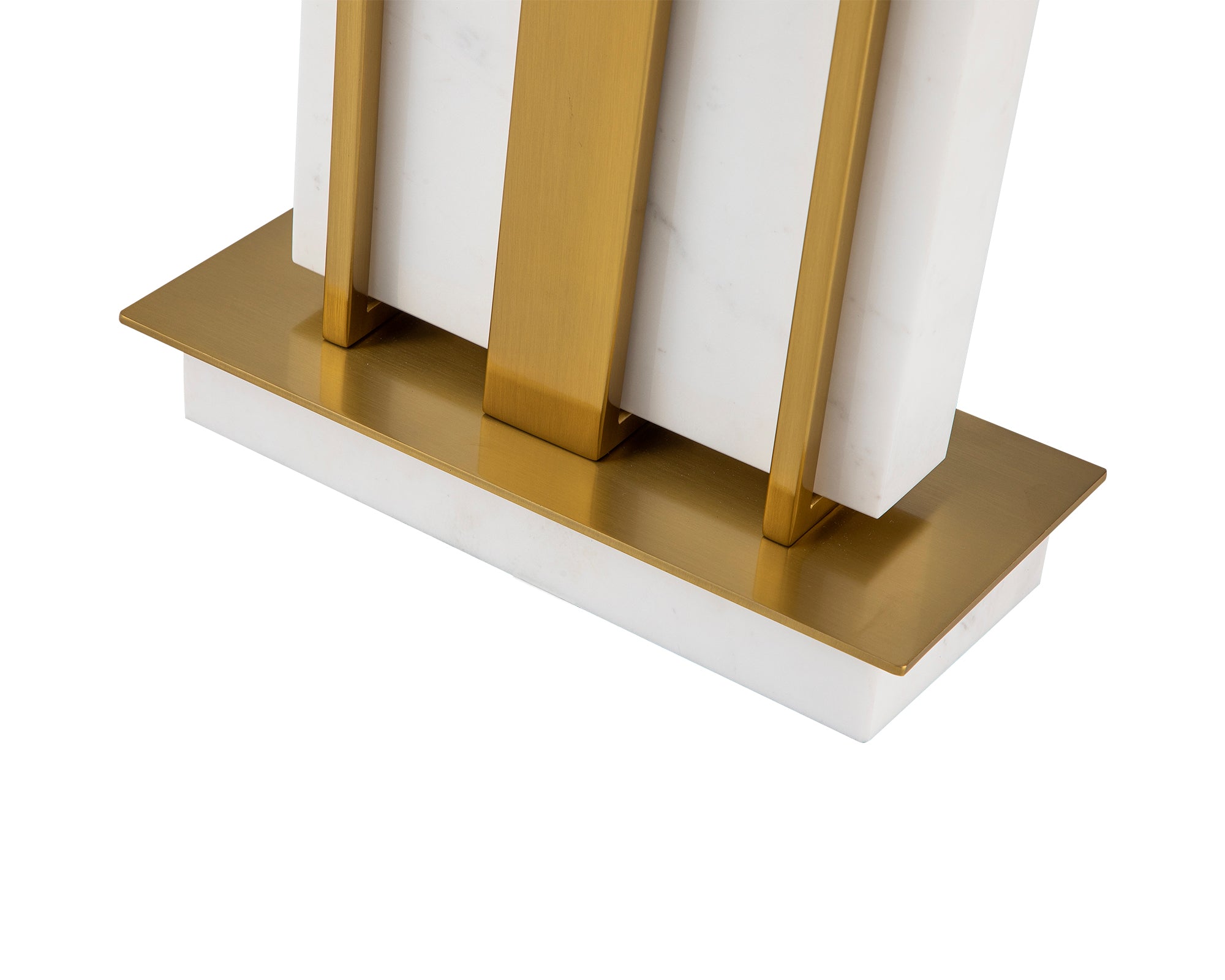Vedra Table Lamp - White Marble and Brushed Brass