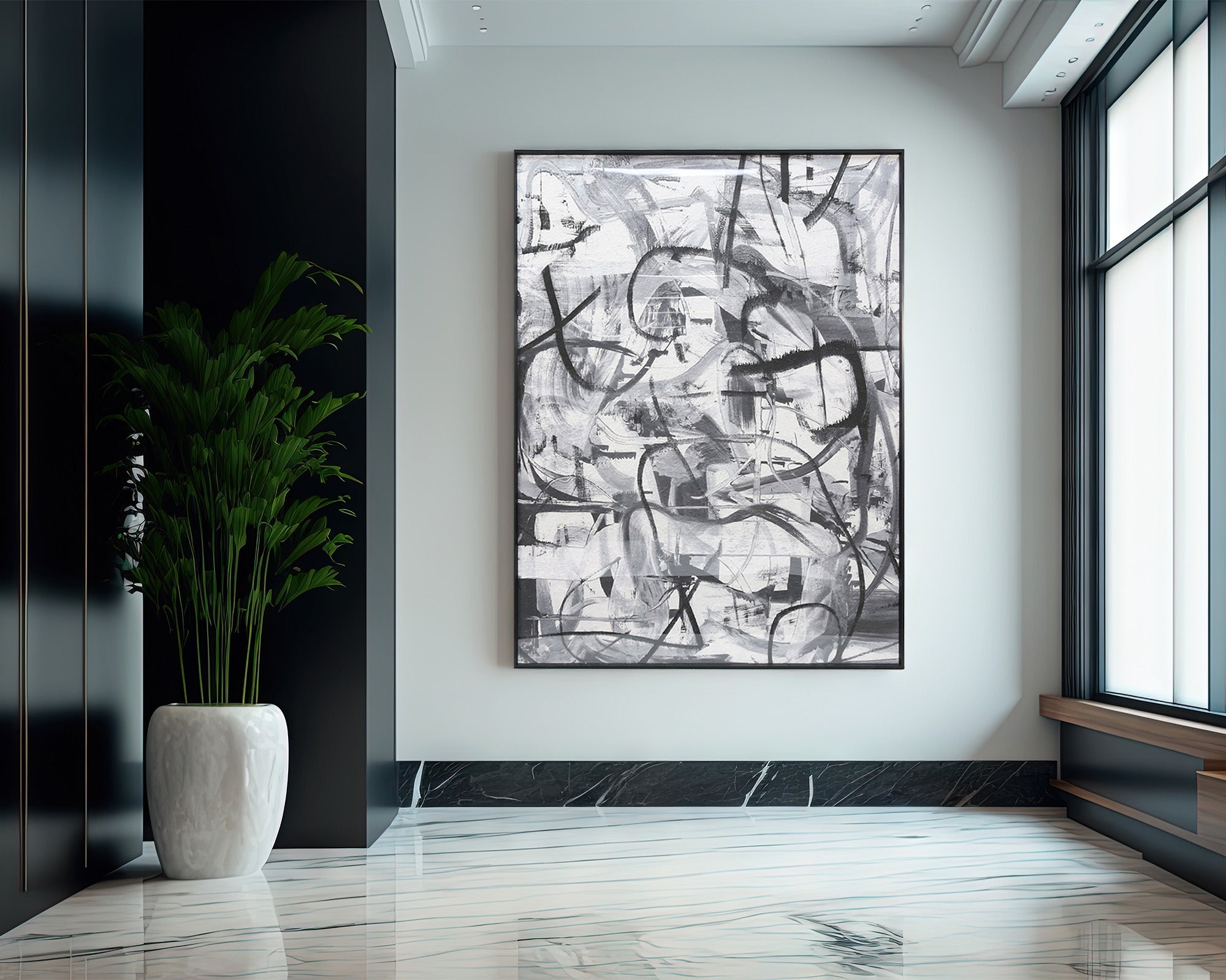 Graphite Print - Black and Grey