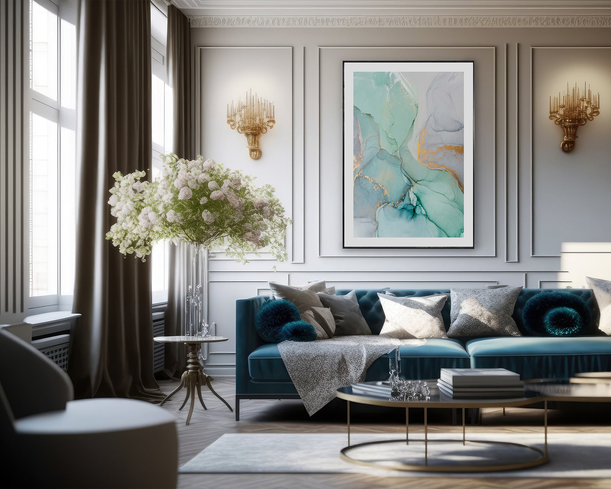 Aqua Vermeil Print - Turquoise