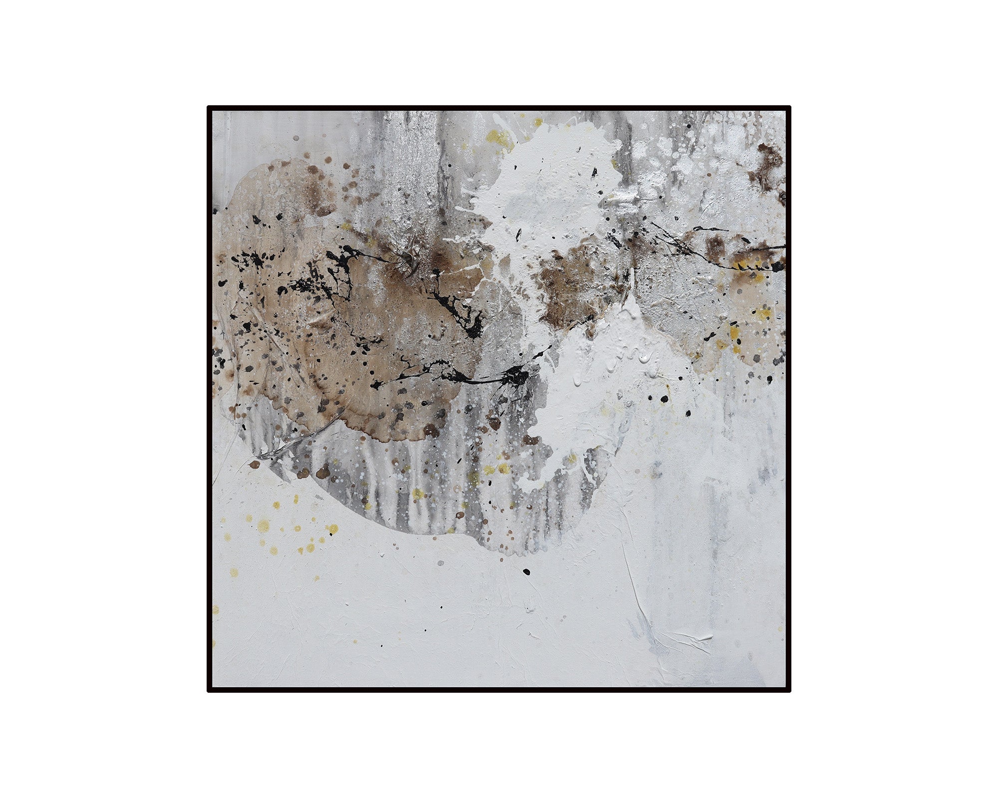 Manoma Oil Painting - Brown and White