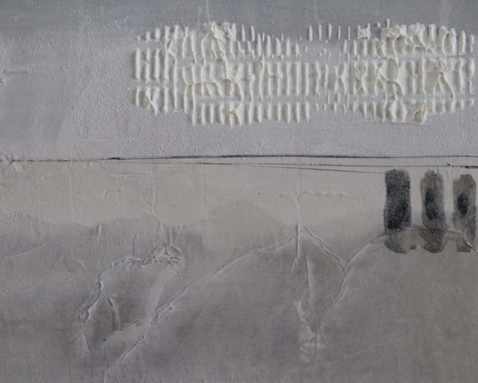 Yarcha Oil Painting - Grey and White