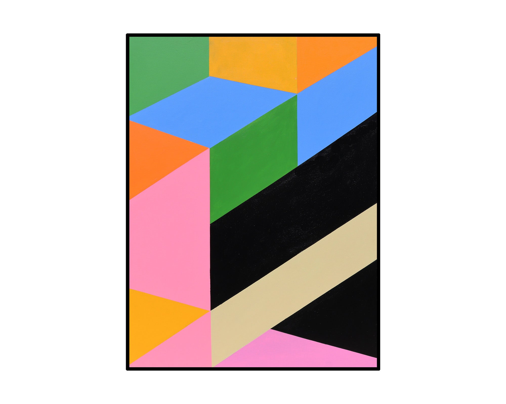 Zultanite Oil Painting - Pink, Blue, Green, Blue and Orange