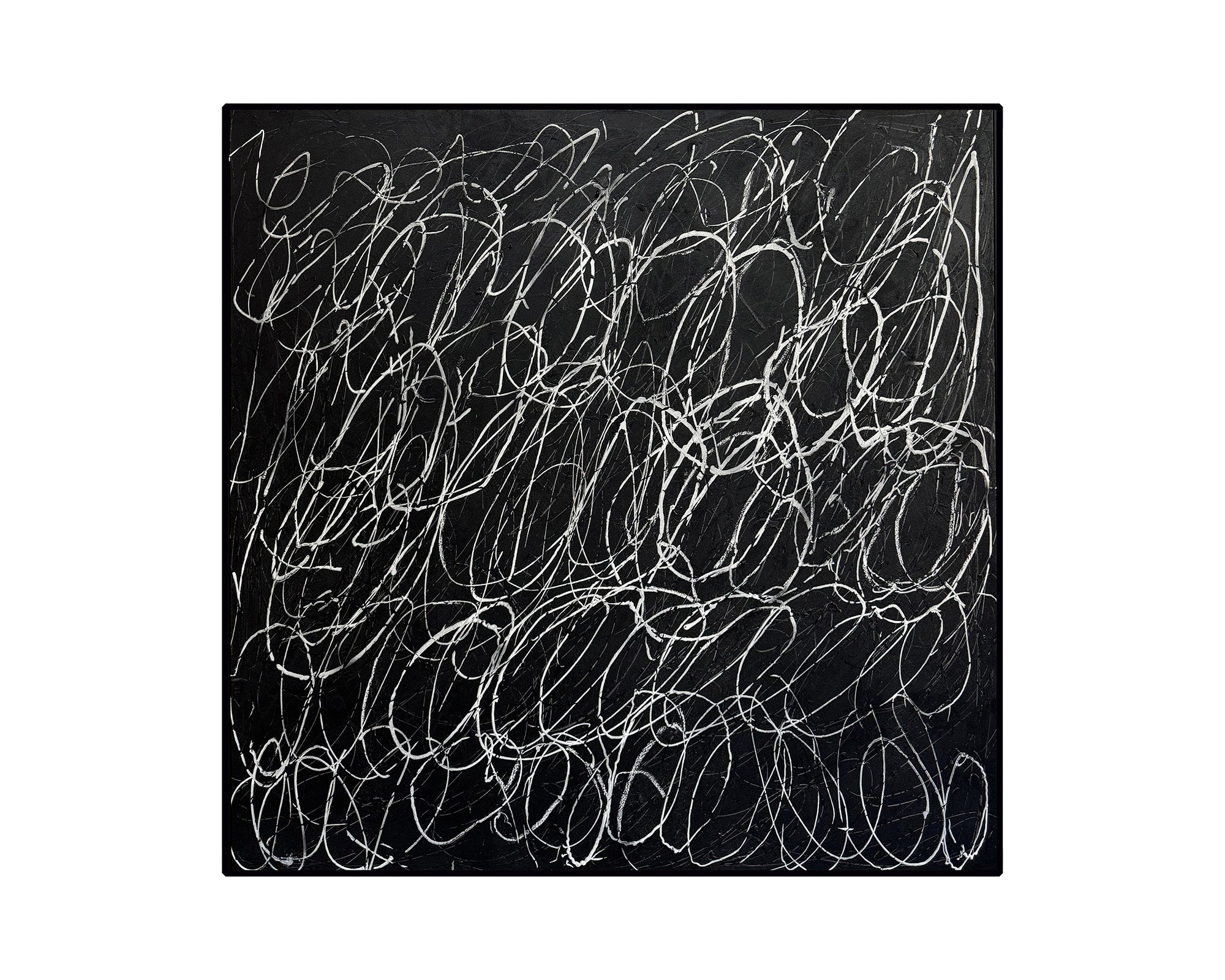 Rhythm of Silence Oil Painting - Black and White