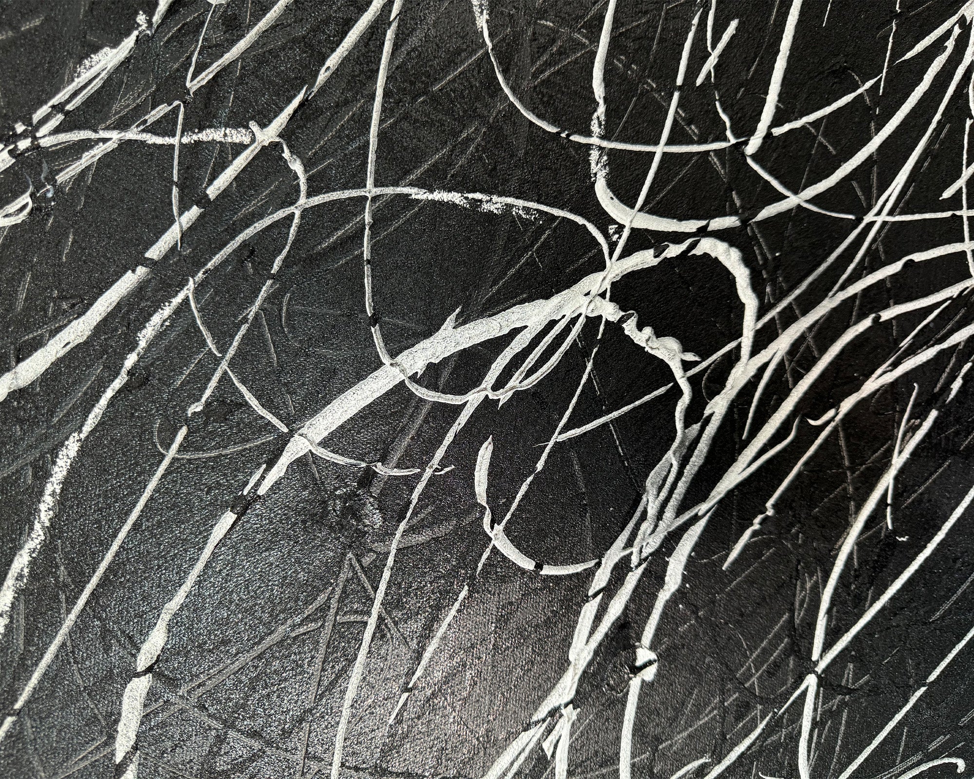 Rhythm of Silence Oil Painting - Black and White