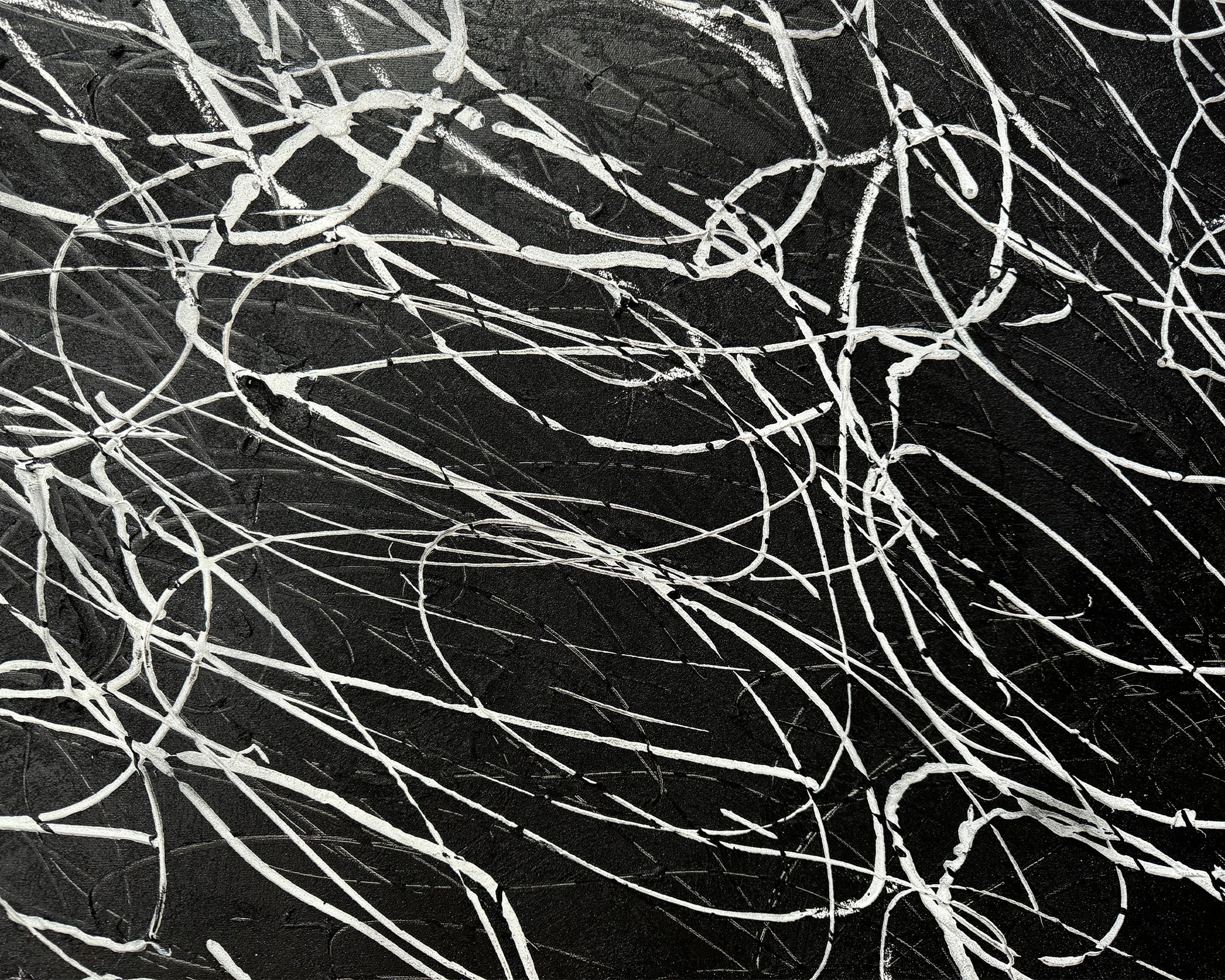 Rhythm of Silence Oil Painting - Black and White